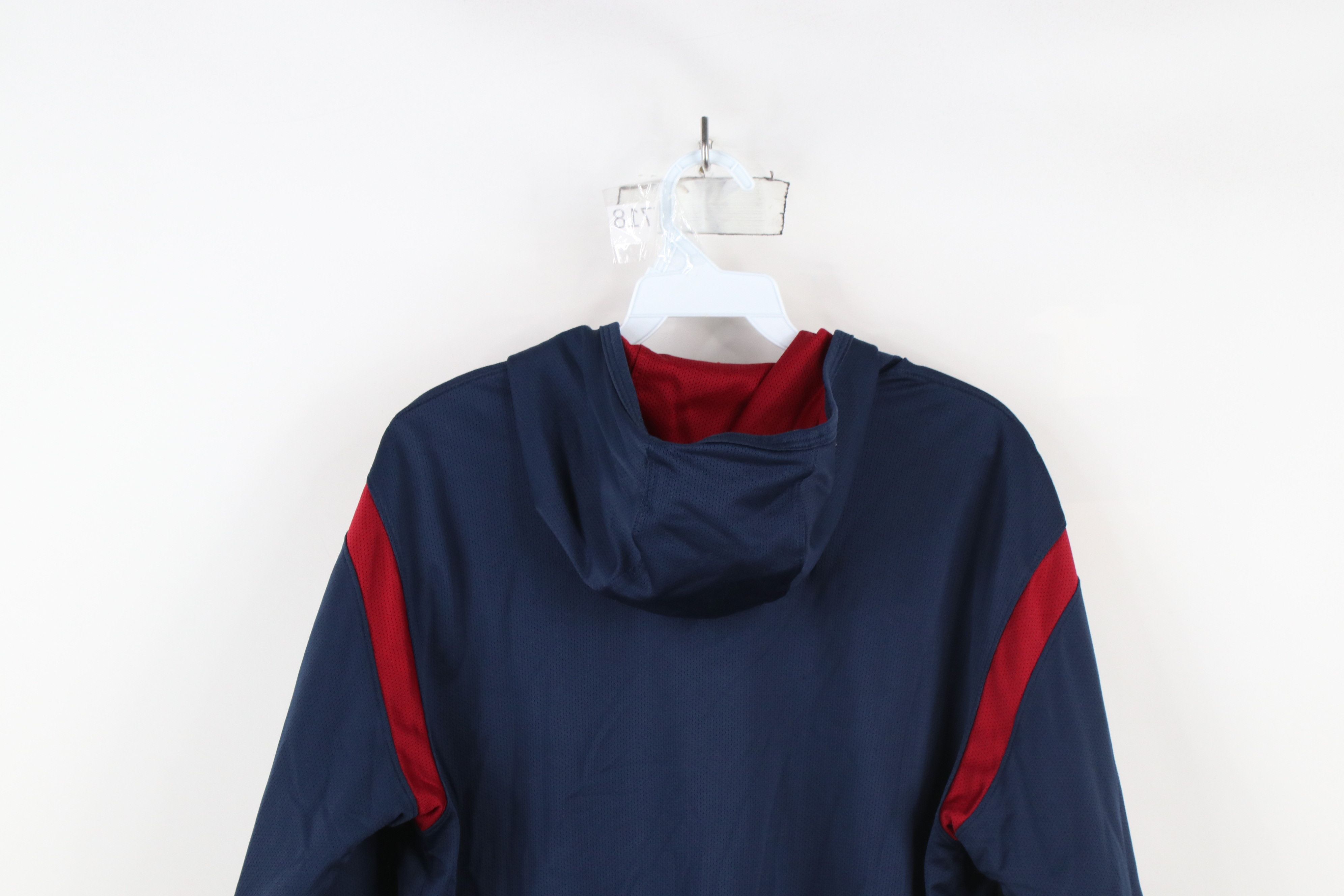 Nike × Vintage Vintage Nike Mini Swoosh Reversible Knit Hoodie Red Blue Size US S / EU 44-46 / 1 - 15 Thumbnail