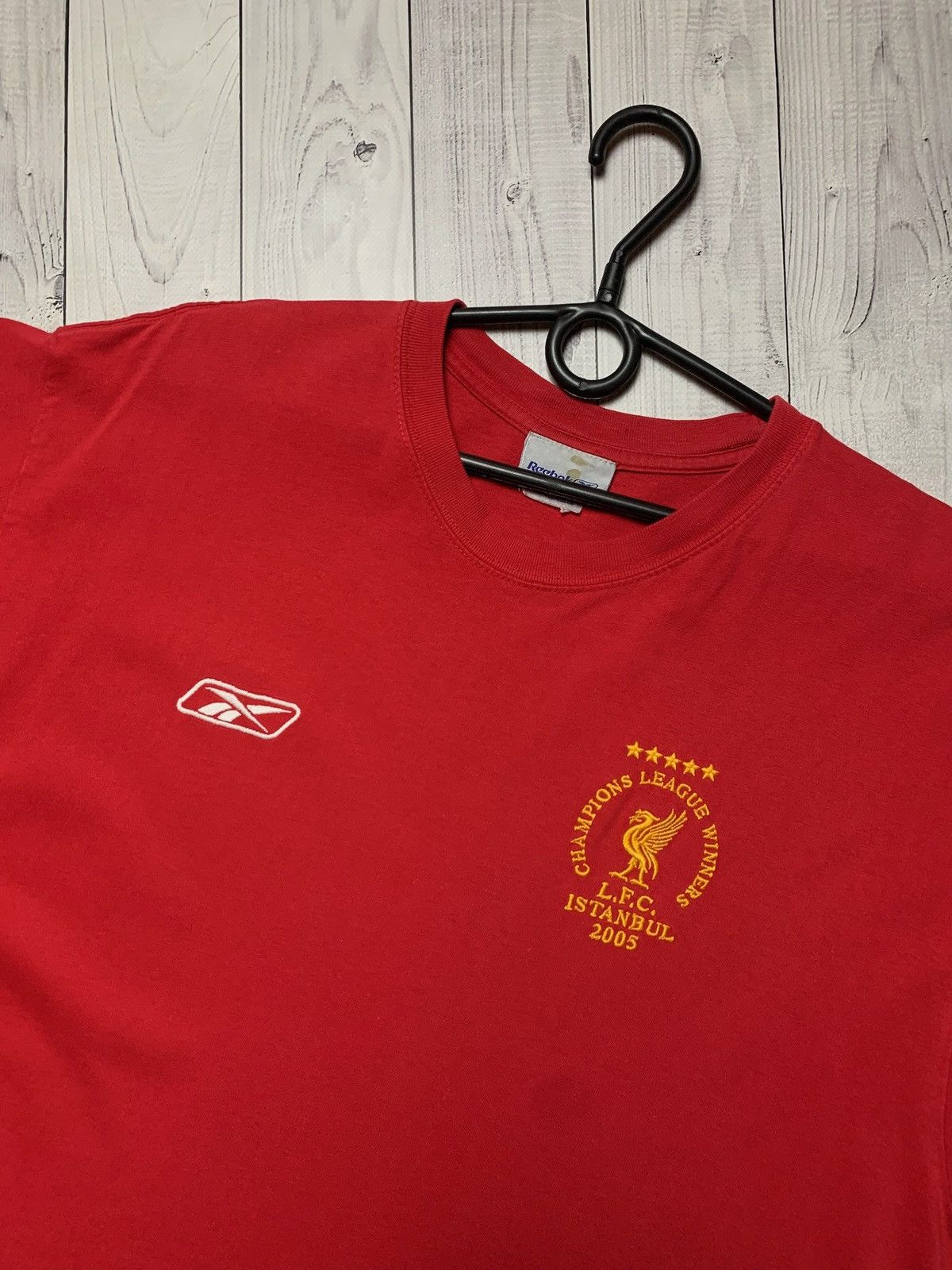 Reebok × Vintage Vintage Reebok Liverpool soccer tee logo size L Final 2005 Size US L / EU 52-54 / 3 - 2 Thumbnail