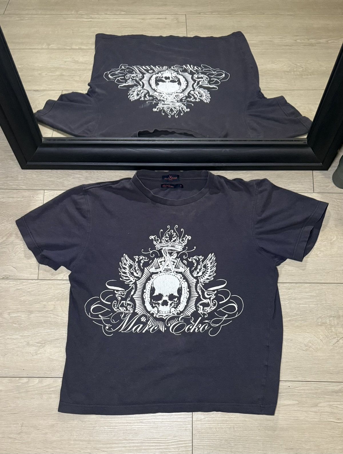 Ecko Unltd. Y2K Women’s 2000s Marc Ecko Skull Gothic / Grunge Shirt Size M / US 6-8 / IT 42-44 - 1 Thumbnail
