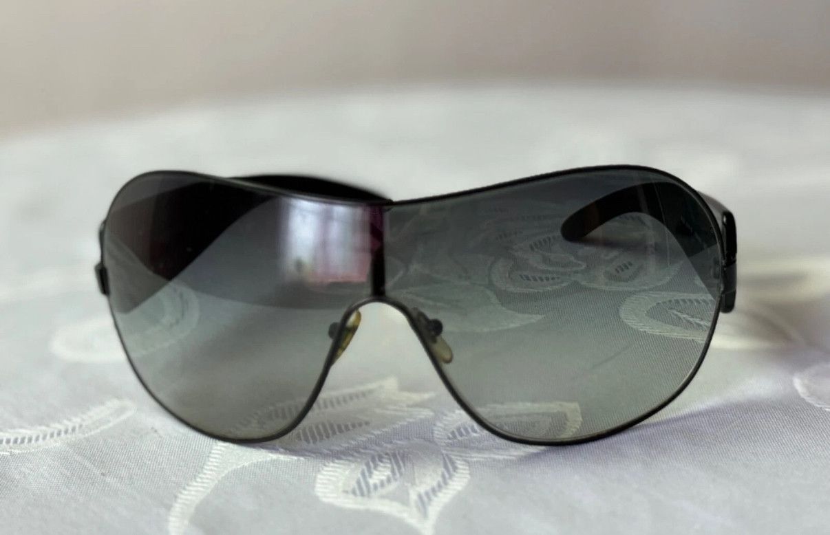 Versace Versace Wrap Sunglasses Medusa logo Swarovski crystals Size ONE SIZE - 1 Thumbnail