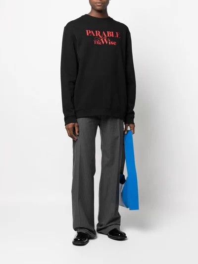 Raf Simons Raf Simons 22FW Logo Crewneck Sweater Black M Size US M / EU 48-50 / 2 - 7 Thumbnail