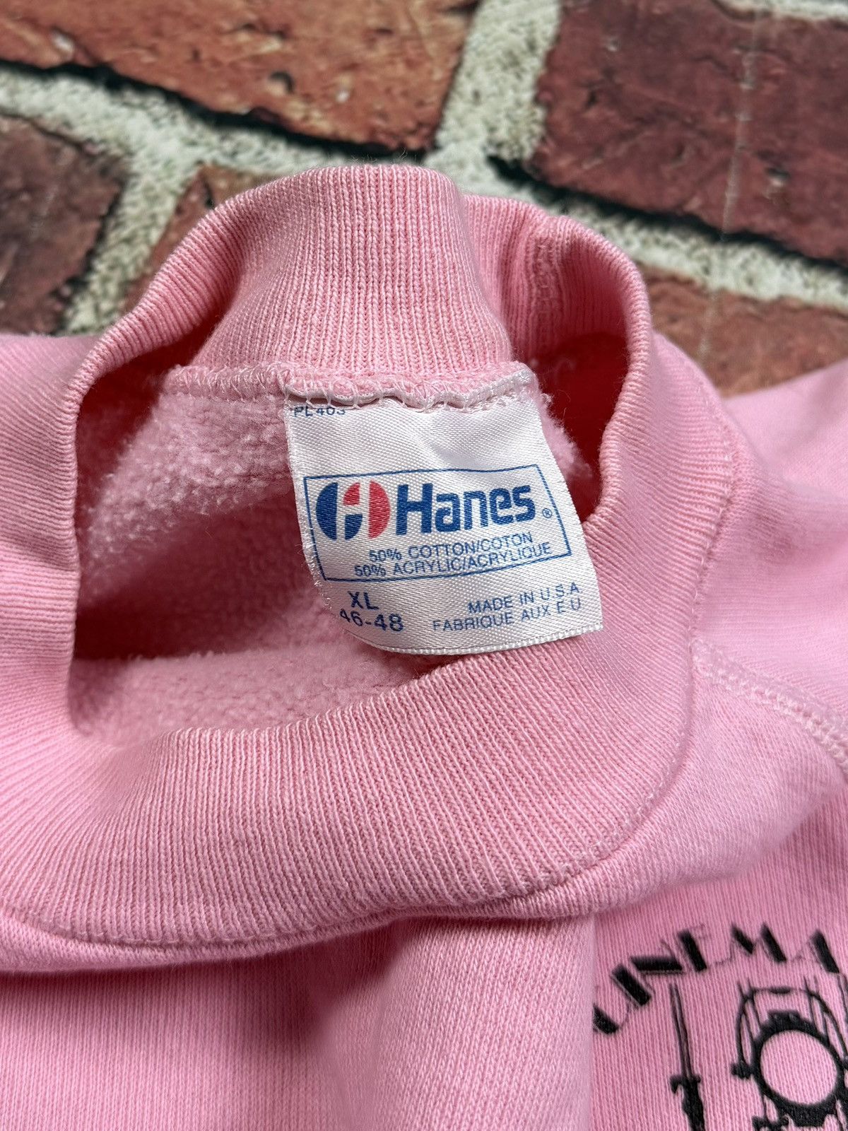 Hanes Vintage 80s Cinema N Drafthouse Crewneck USA Pink Sweatshirt Size US XL / EU 56 / 4 - 11 Thumbnail