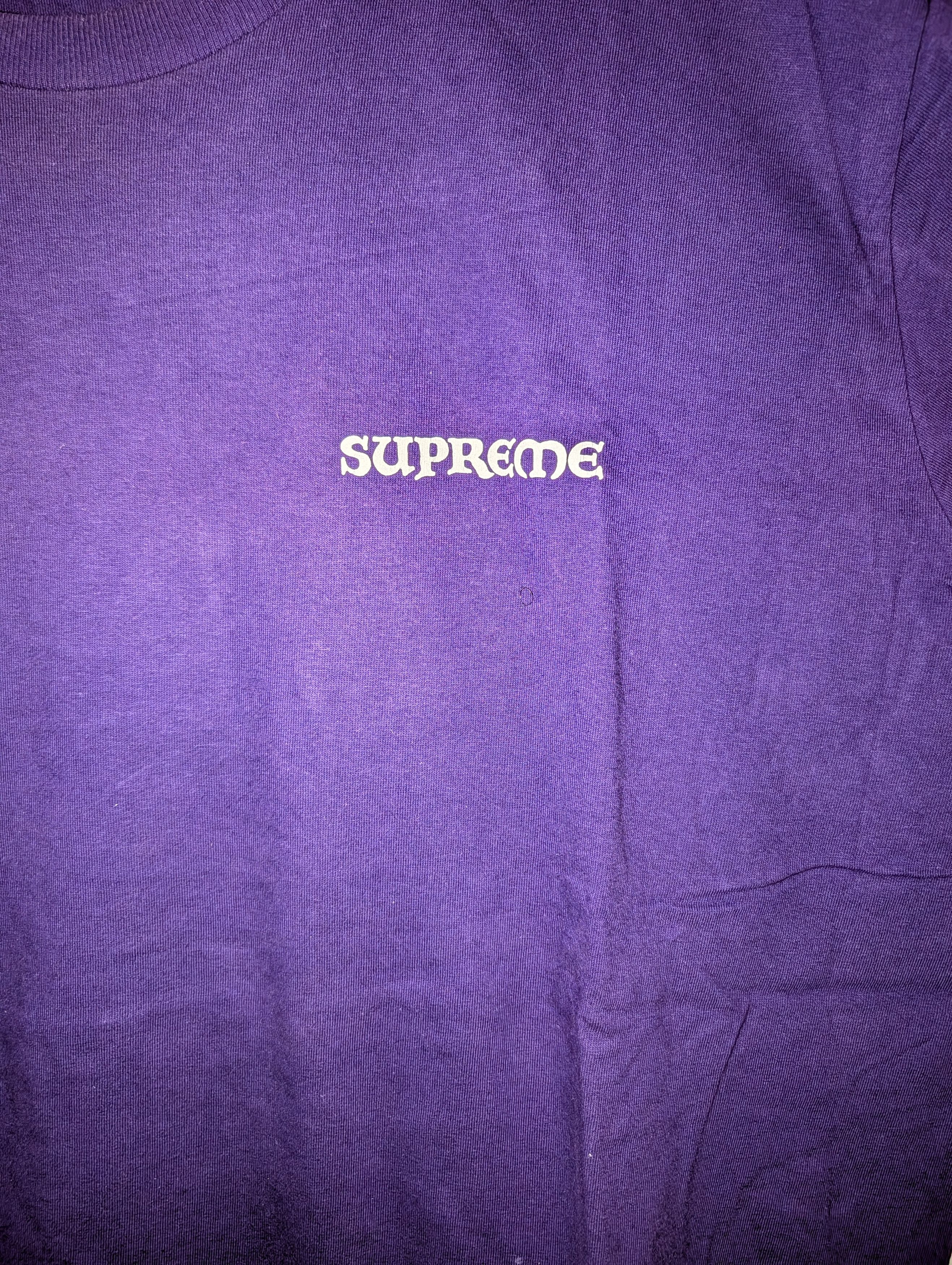 Supreme Supreme Worship Tee XL Purple Size US XL / EU 56 / 4 - 3 Thumbnail