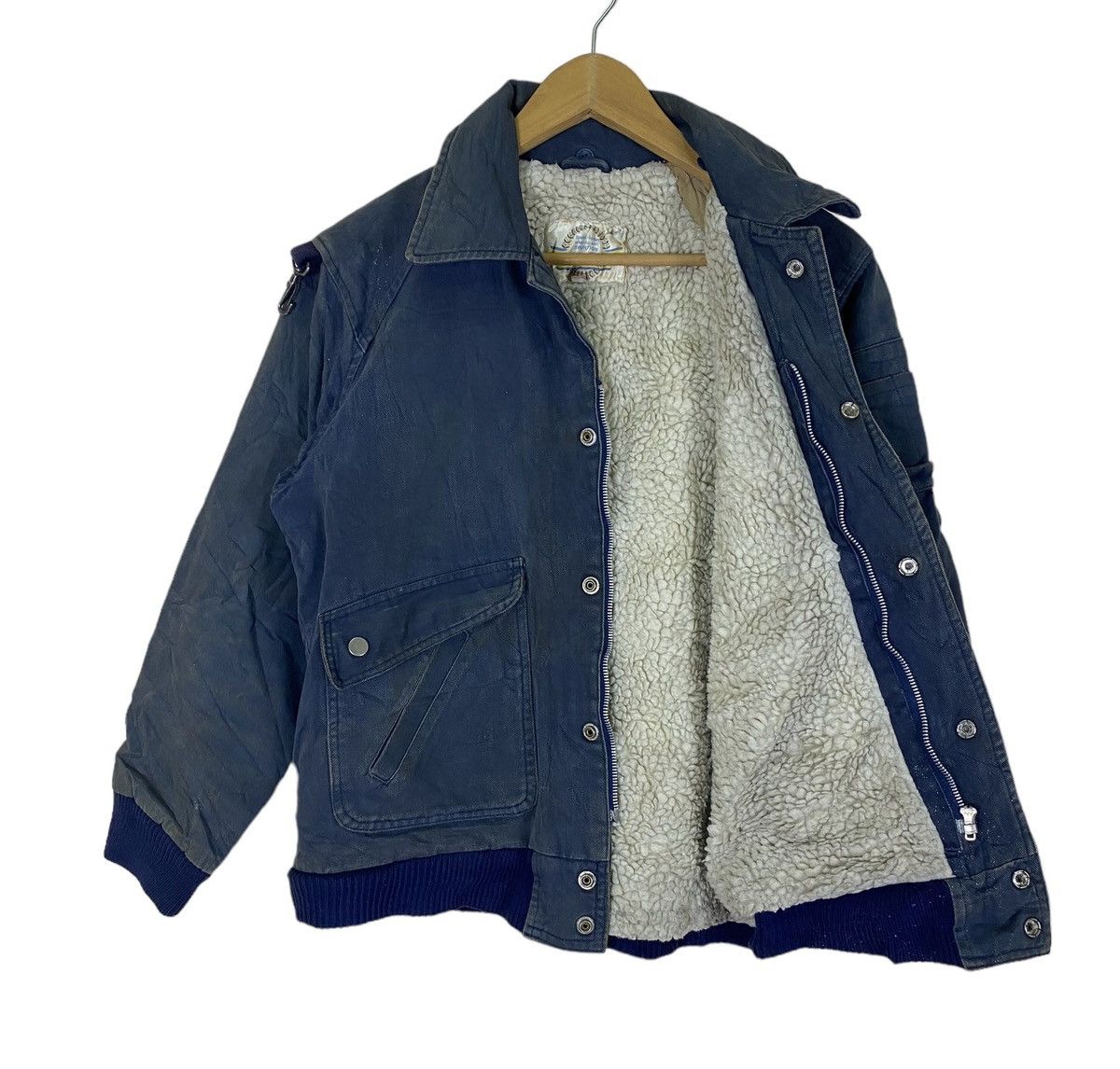 Japanese Brand × Vintage Vintage 90s Spurtion Inner Sherpa Bomber Jacket Size US L / EU 52-54 / 3 - 10 Thumbnail