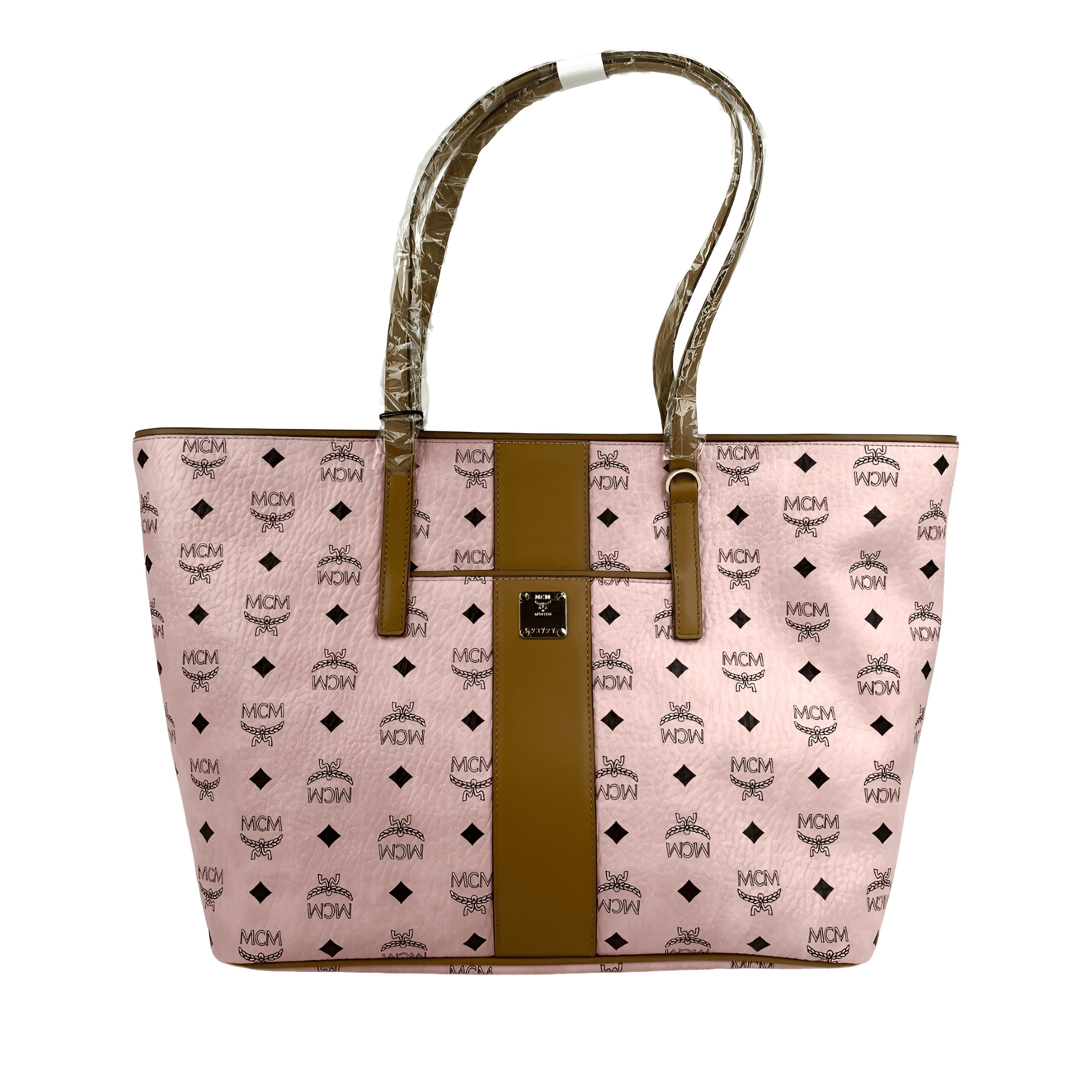 Women's Anya Pink Monogram Visetos Canvas Medium Shopper