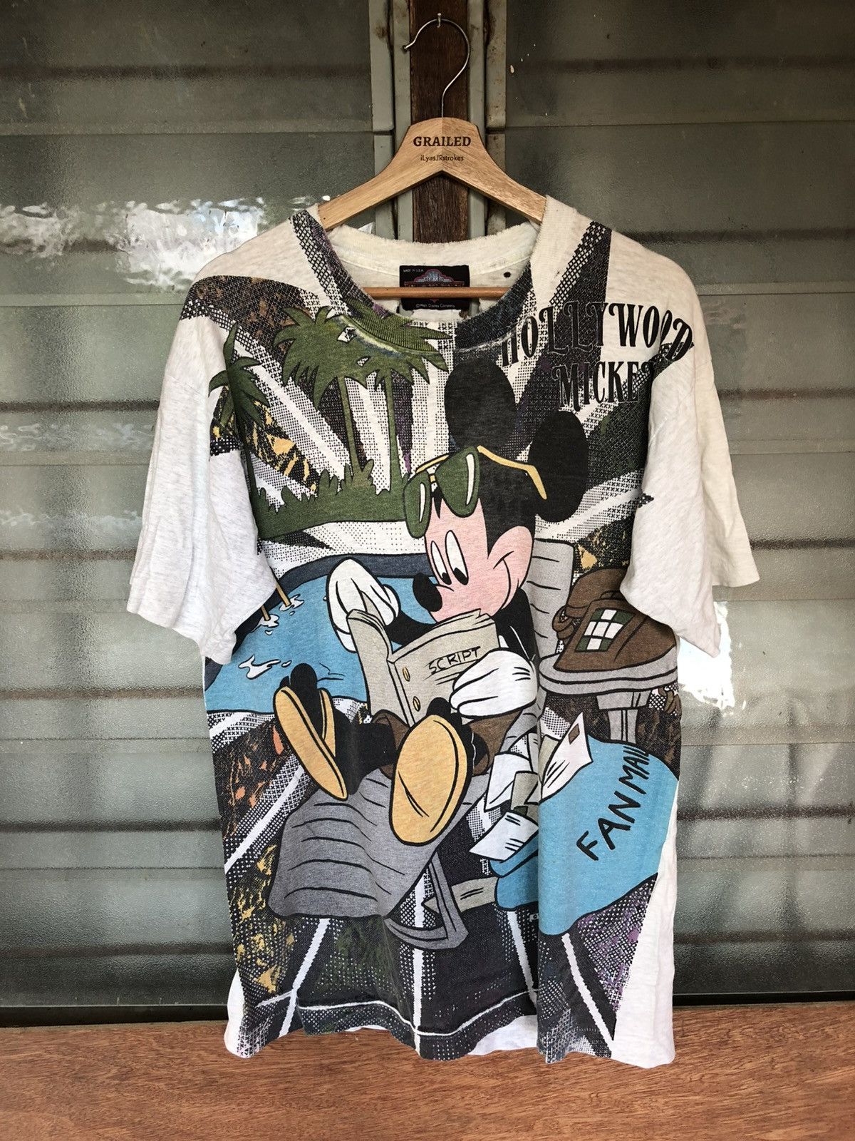 Mickey Mouse Thrashed Vintage Mickey Mouse Hollywood Mickey Shirt Tee Size US M / EU 48-50 / 2 - 3 Thumbnail