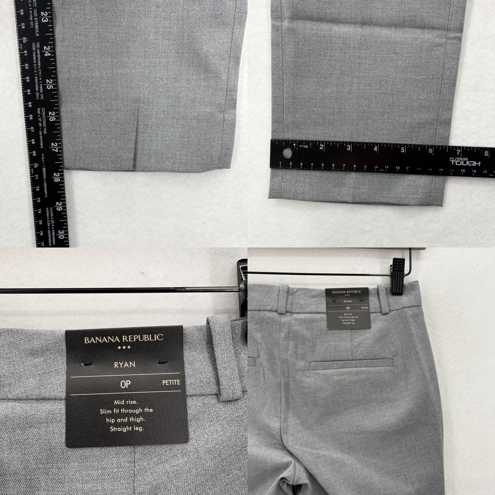 Banana Republic Banana Republic Ryan Pants Womens 0P Gray Mid Rise Slim Straight Dress Office Pants Womens 0P Gray Business Workwear Mens? Size 25" / US 0 / IT 36 - 9 Thumbnail