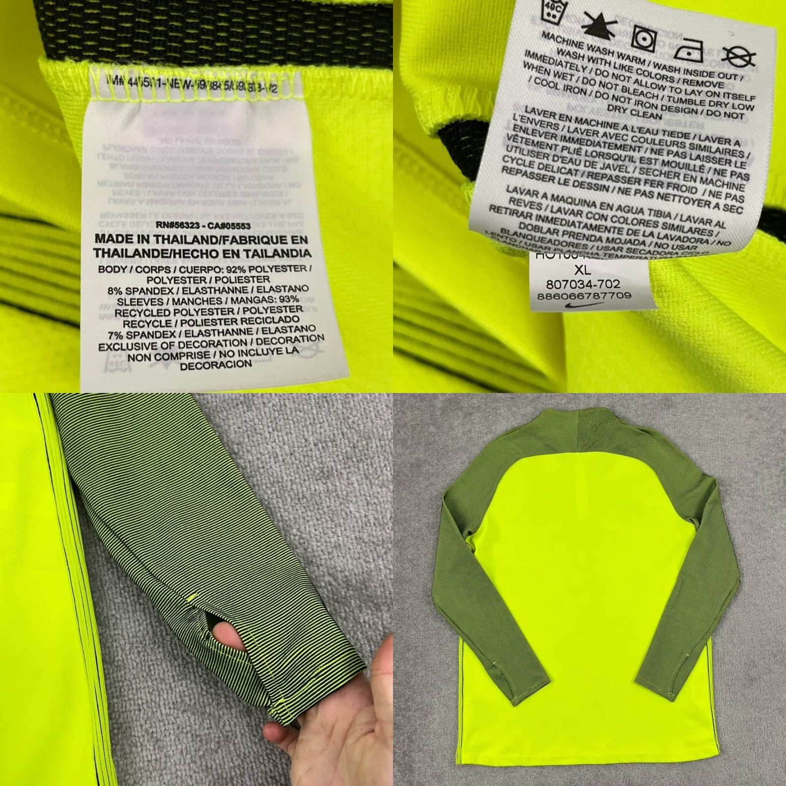 Nike Nike Jacket Men XL Neon Bright Green Soccer Football Training Pullover Size US XL / EU 56 / 4 - 8 Thumbnail
