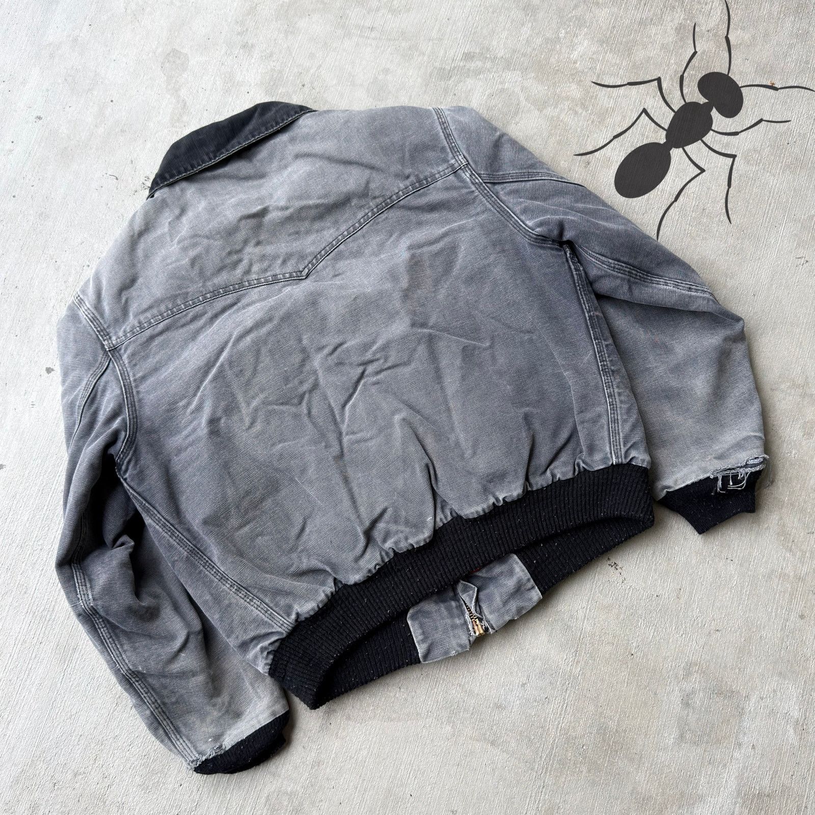 Carhartt × Vintage Carhartt faded black Santa Fe work wear jacket Size US L / EU 52-54 / 3 - 5 Thumbnail