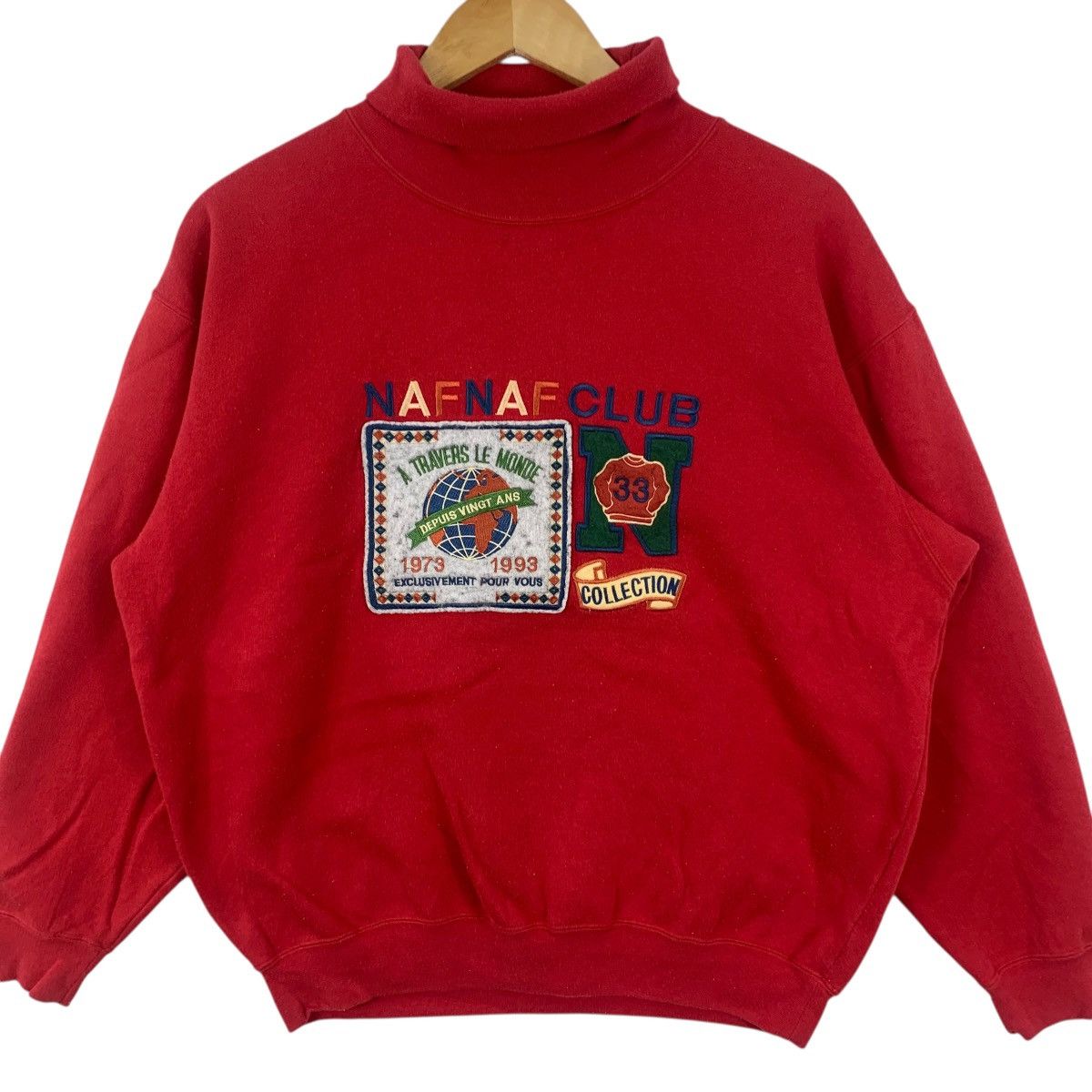 Vintage Vintage 1993 NAF NAF CLUB Embroidered Logo Sweatshirt Size XXL / US 16-18 / IT 52-54 - 5 Thumbnail
