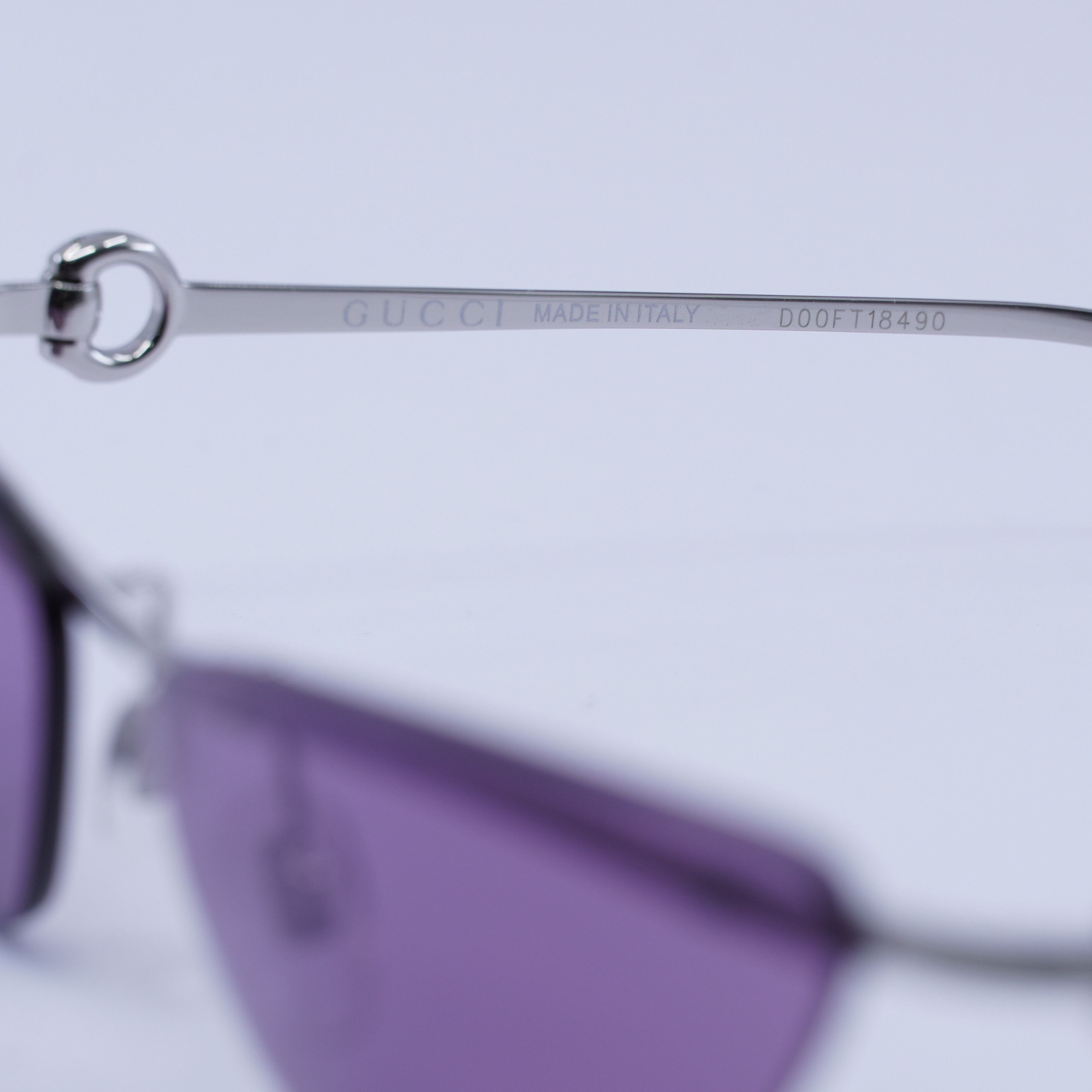 Gucci 🕶️ New Gucci GG1701S 003 Silver/Violet Sunglasses Size ONE SIZE - 8 Thumbnail
