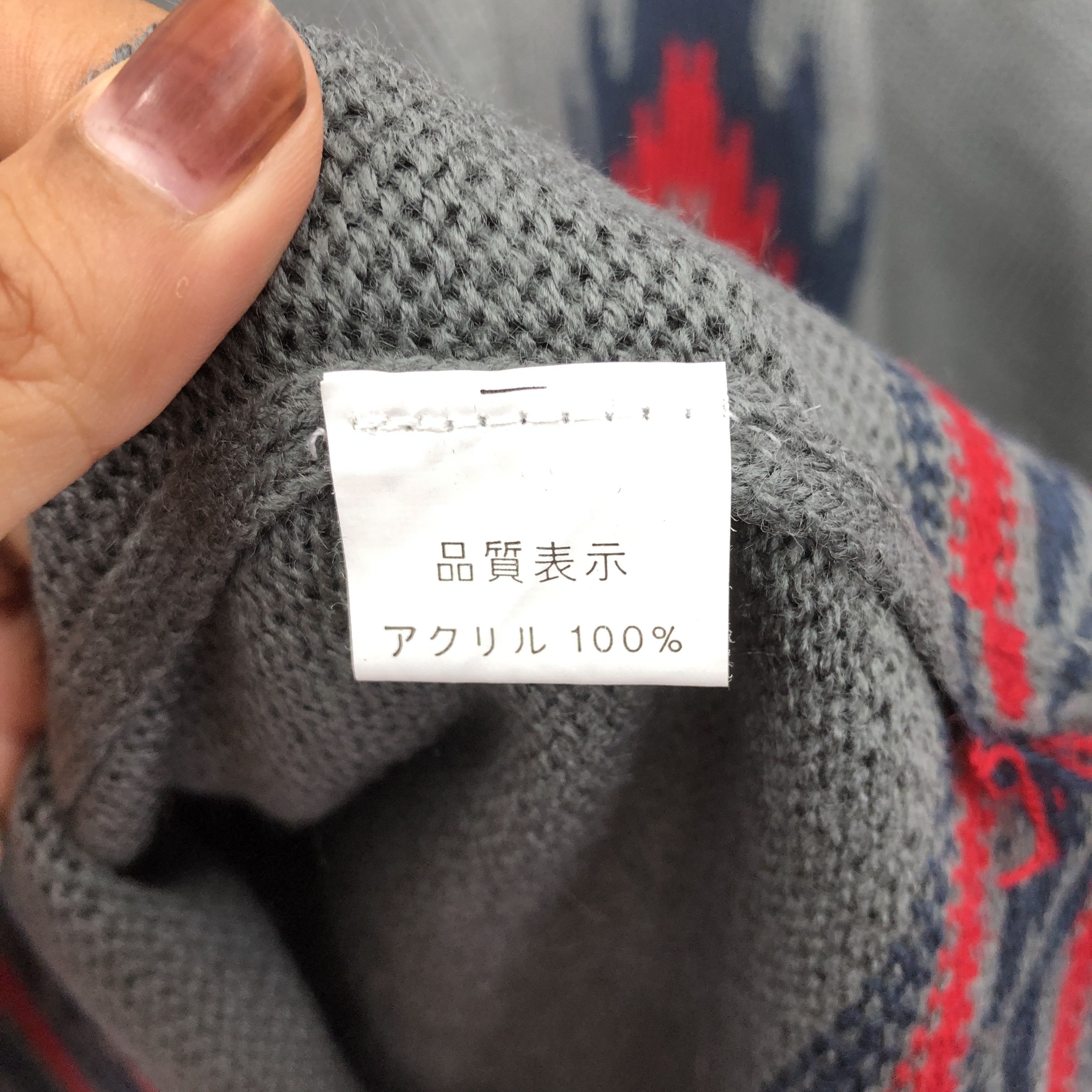 Japanese Brand Vintage Japanese Aztec Navajo Knit Cape Sweater Sweatshirt Size US L / EU 52-54 / 3 - 5 Thumbnail