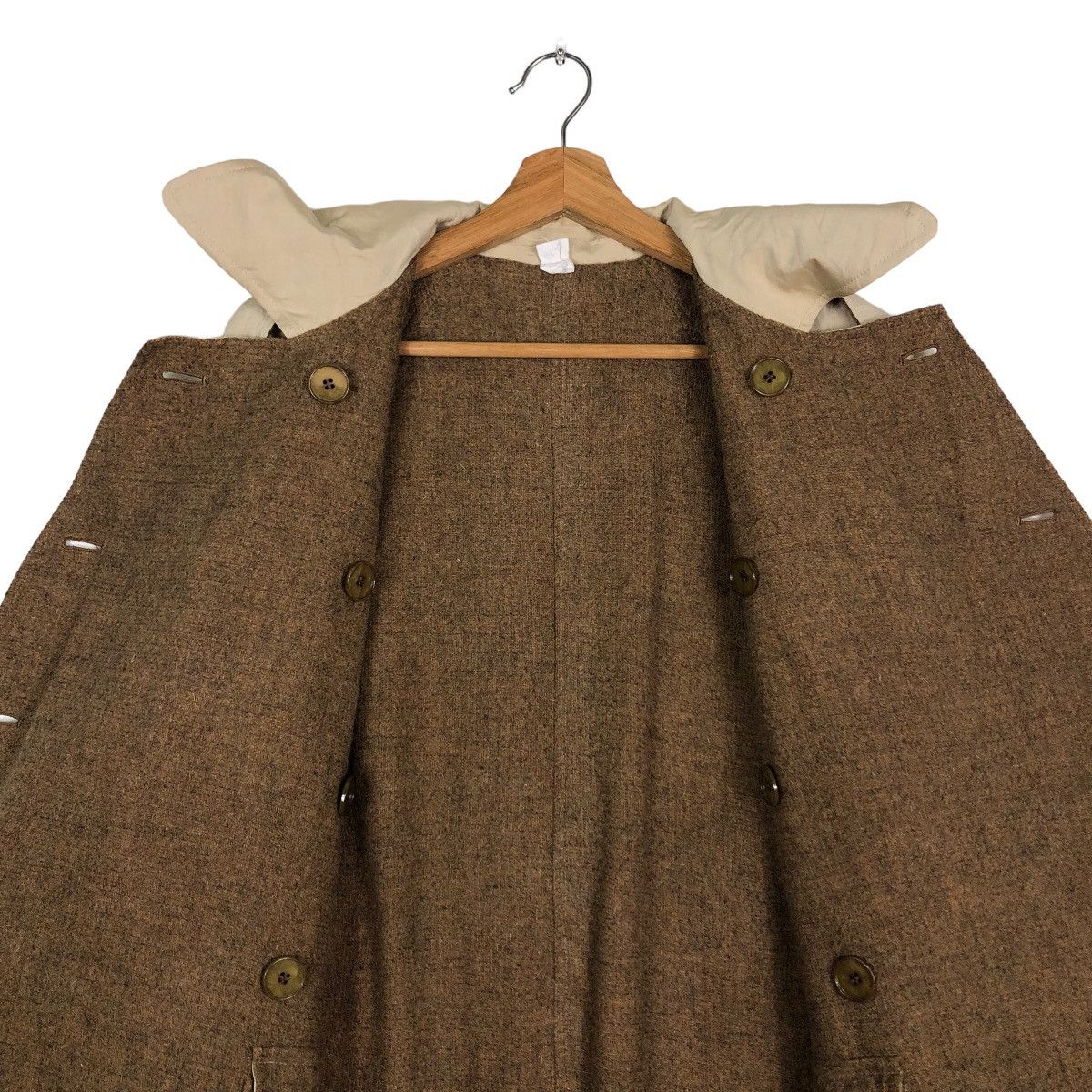 Japanese Brand 🔥Vtg Long Jacket Asymmetrical Button Inspire Kapital 45RPM Size US M / EU 48-50 / 2 - 15 Thumbnail