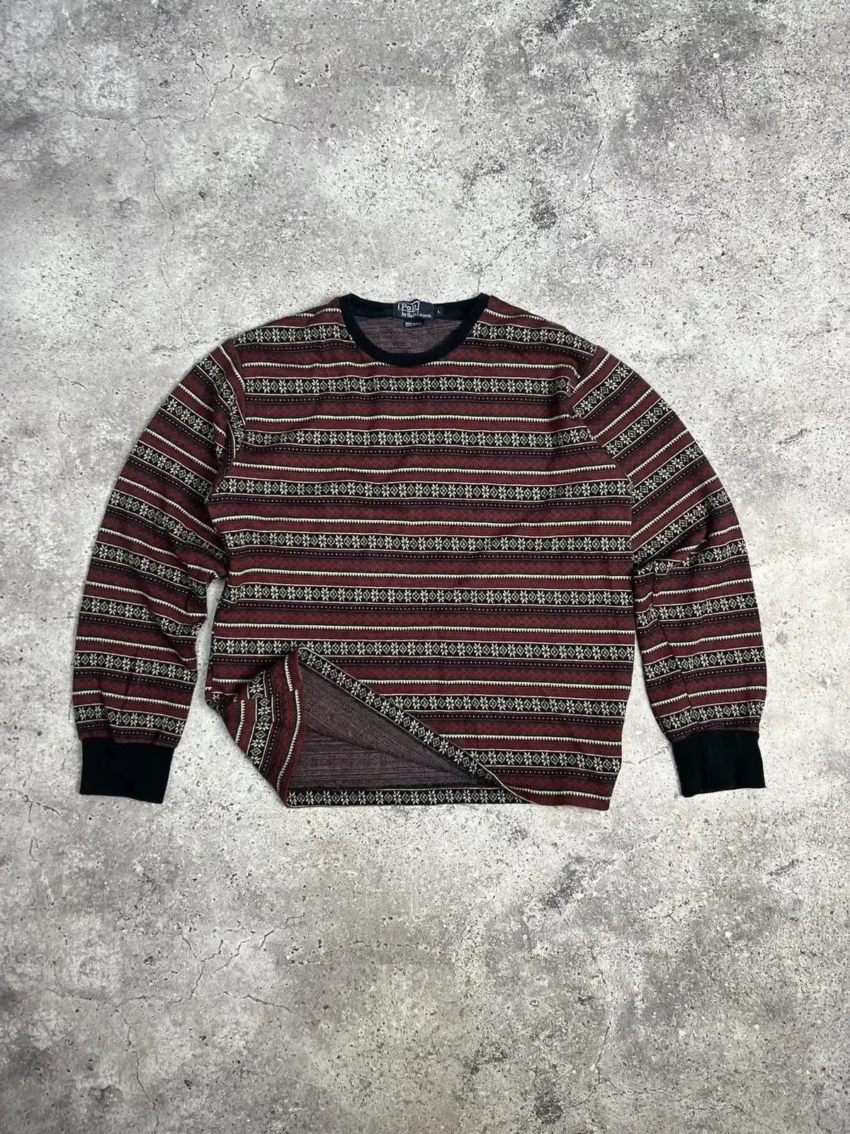 Polo Ralph Lauren × RRL Ralph Lauren × Vintage Vintage Y2K Polo Ralph Lauren Wool Sweater nova check Size US M / EU 48-50 / 2 - 10 Thumbnail