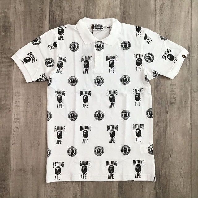 Bape × Nigo BAPE LOGO polo shirt a bathing ape NIGO Size US S / EU 44-46 / 1 - 1 Thumbnail
