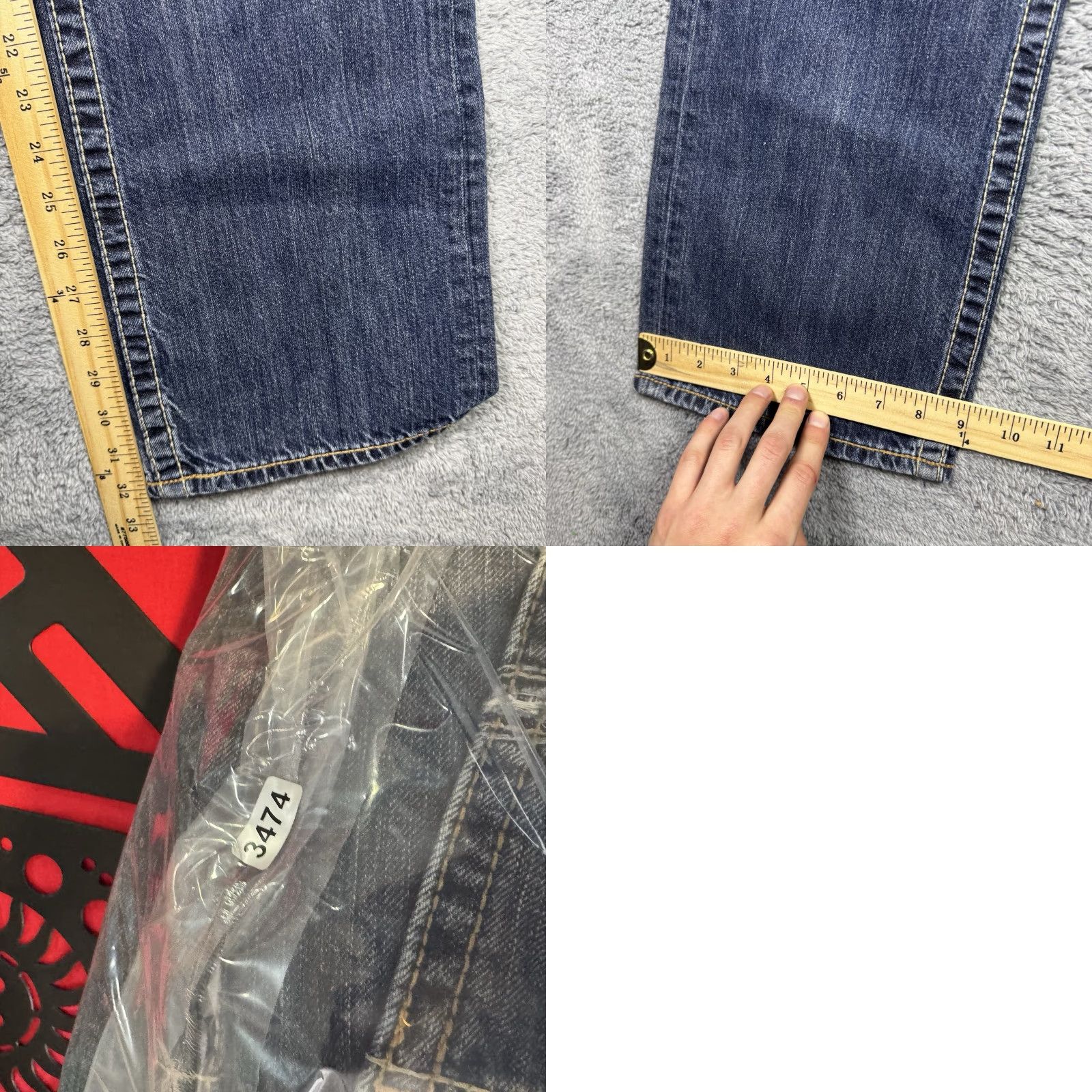 Vintage BIG STAR Jeans Mens 30x32 Eastman Blue Relaxed Straight Whisker Cowboy Western Jeans Size US 30 / EU 46 - 9 Thumbnail