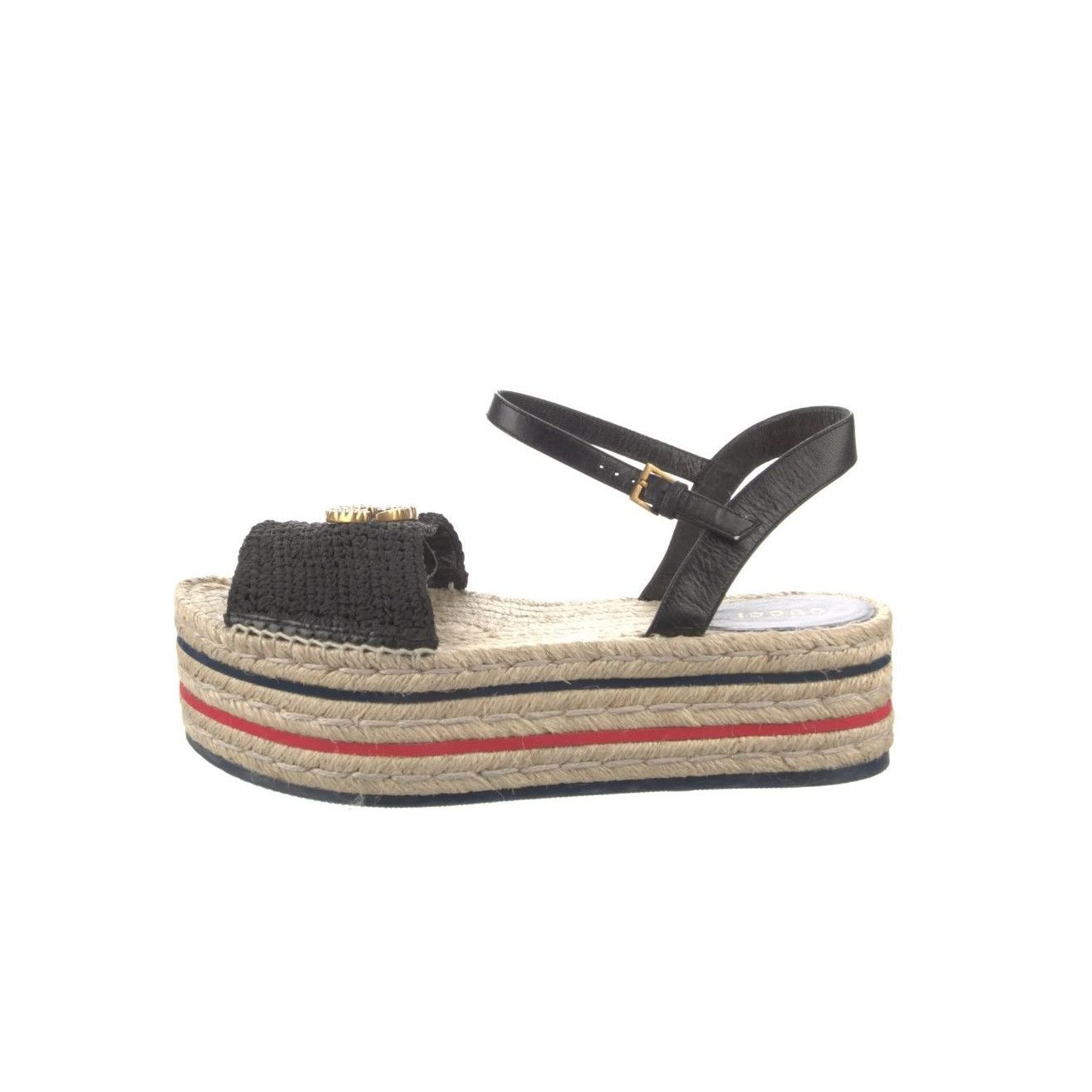 Gucci GUCCI Striped Braided Accents Espadrilles Size US 9 / IT 39 - 1 Thumbnail