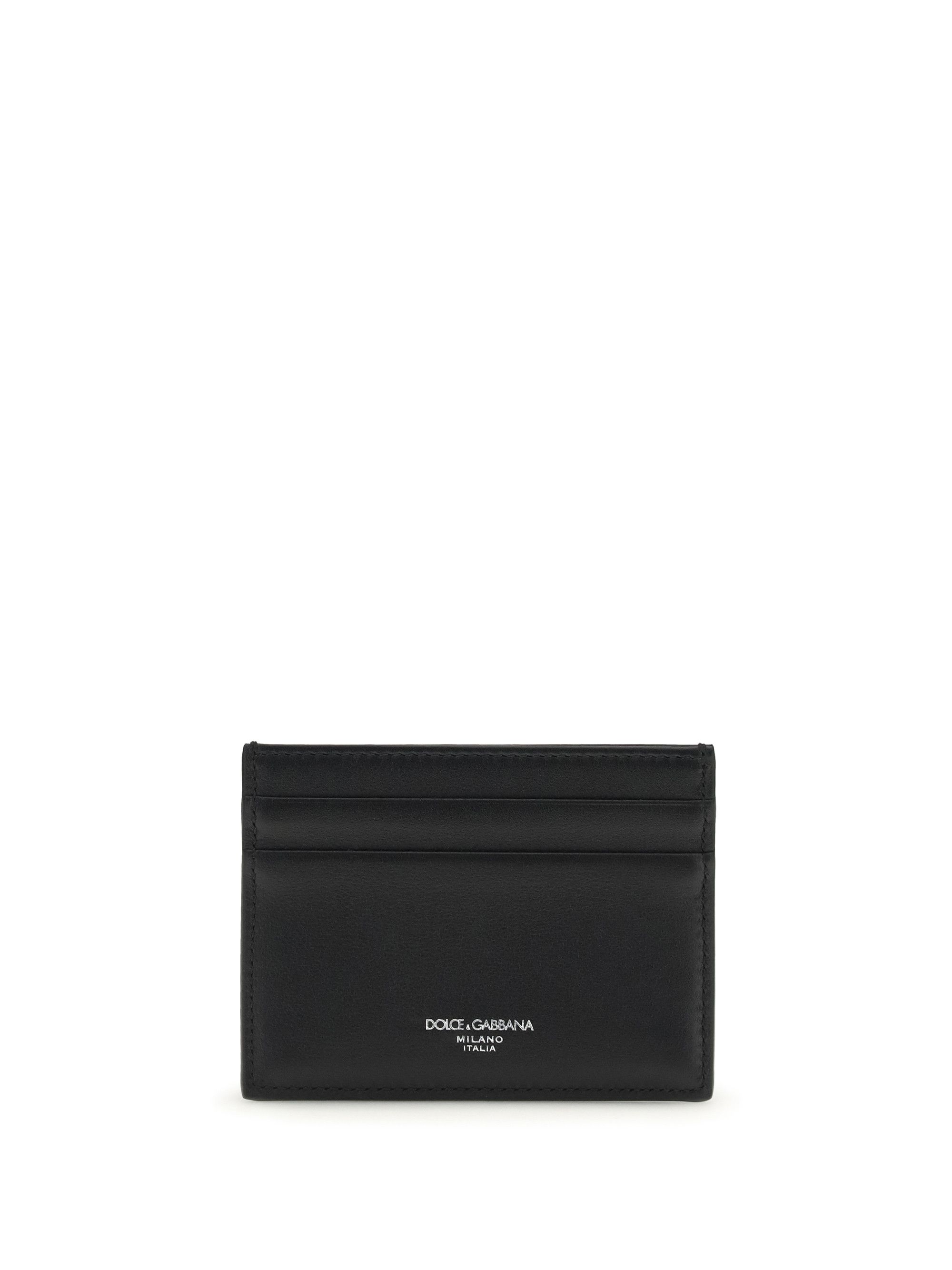 Dolce & Gabbana Calfskin plongé Cardholder with woven detail Size ONE SIZE - 1 Thumbnail