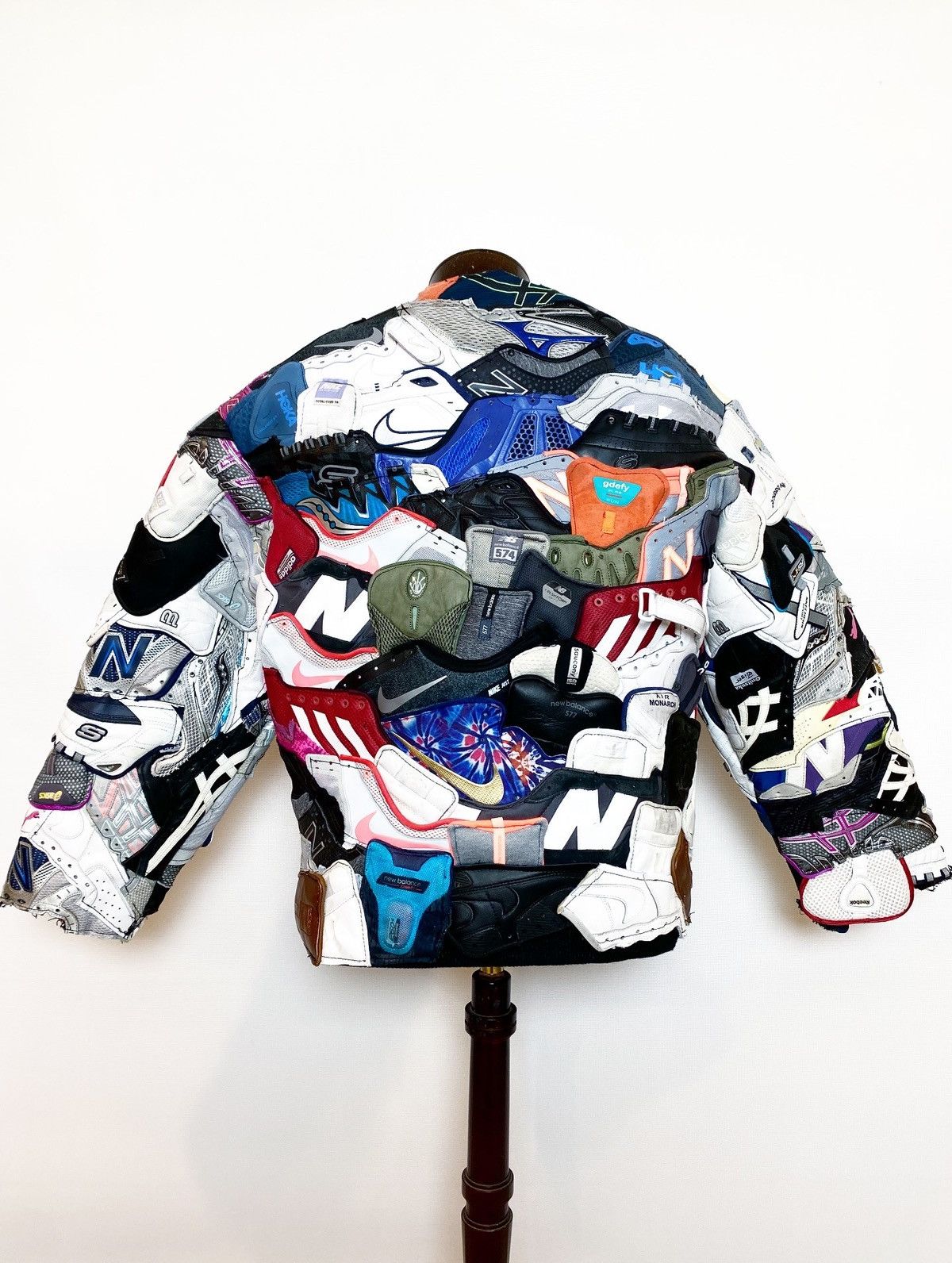 Handmade JACKET FROM SNEAKERS UPCYCLE BOMBER HANDMADE CUSTOM 1 OF 1 Size US L / EU 52-54 / 3 - 6 Thumbnail