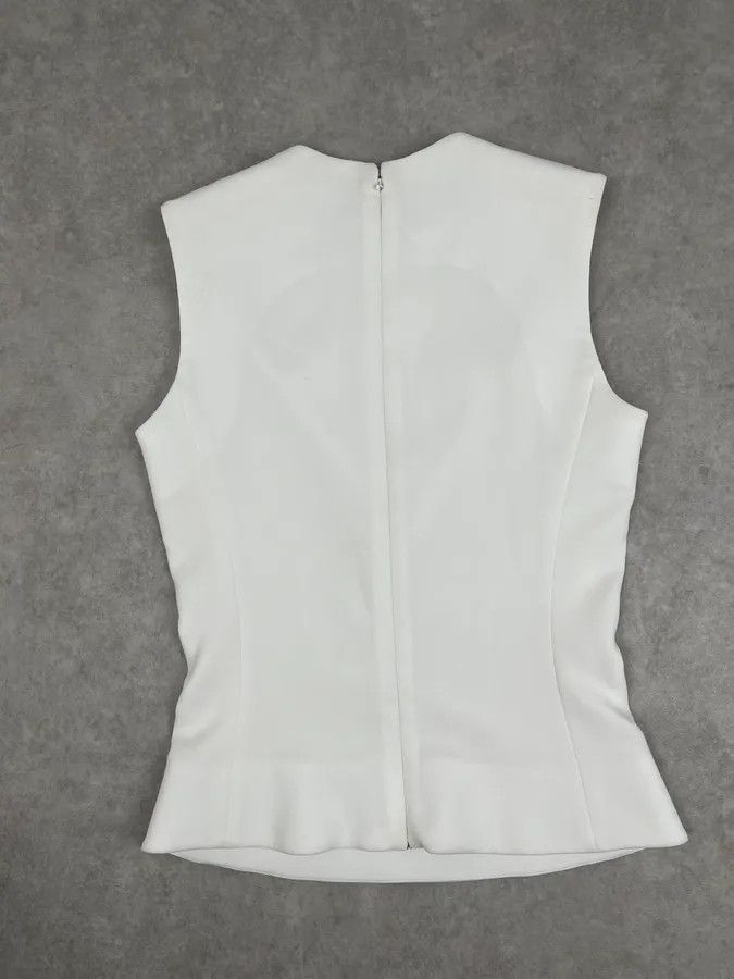Balenciaga Balenciaga White Embossed Tank Top Size S / US 4 / IT 40 - 6 Thumbnail