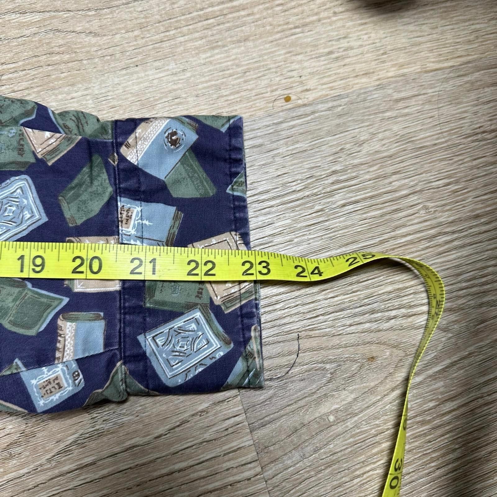 Dockers Dockers Mens Button Up Shirt XL Navy Green Book Print Size US XL / EU 56 / 4 - 6 Thumbnail