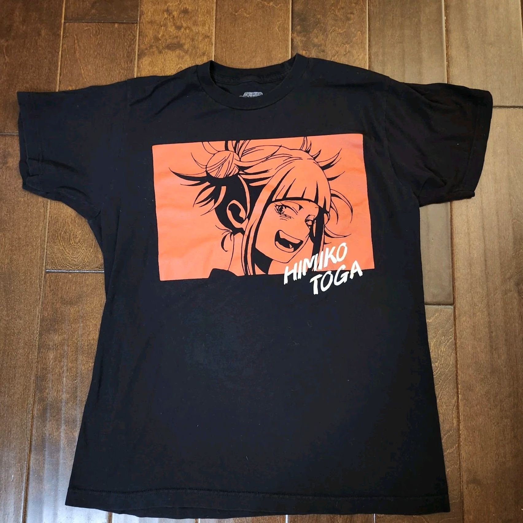 Toga My Hero Academia T-Shirt Mens Black Crew Neck Short Sleeve Size M Graphic Print Himiko Toga Anime Size US M / EU 48-50 / 2 - 2 Thumbnail