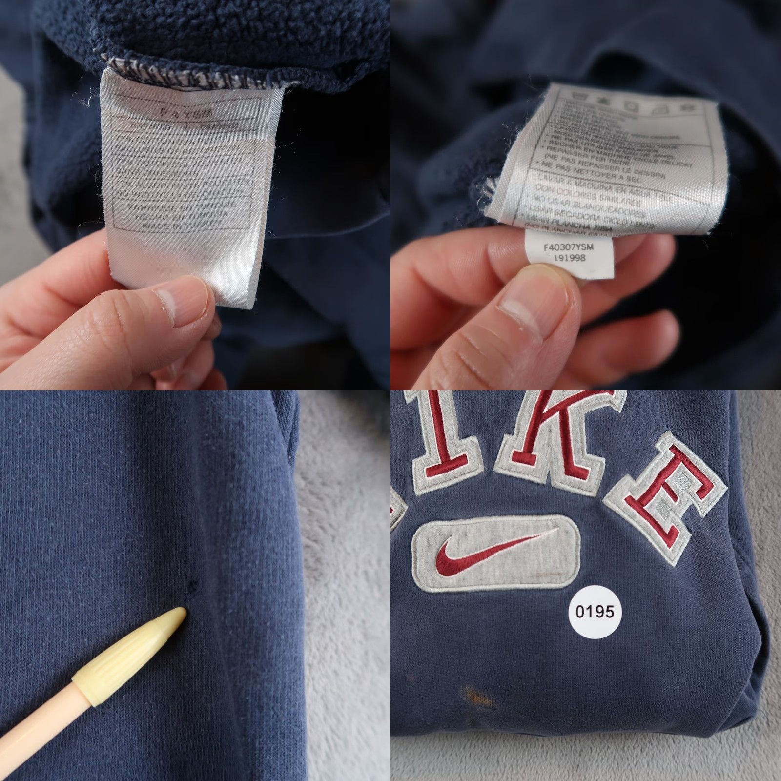 Nike VINTAGE Nike Center Swoosh Hoodie Blue L Large Mens NBA? Size US L / EU 52-54 / 3 - 9 Thumbnail