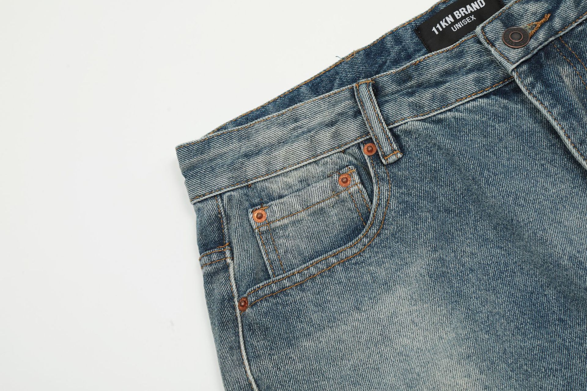 Japanese Brand × Vintage American retro washed wide-leg simple loose jeans Size US 32 / EU 48 - 4 Thumbnail