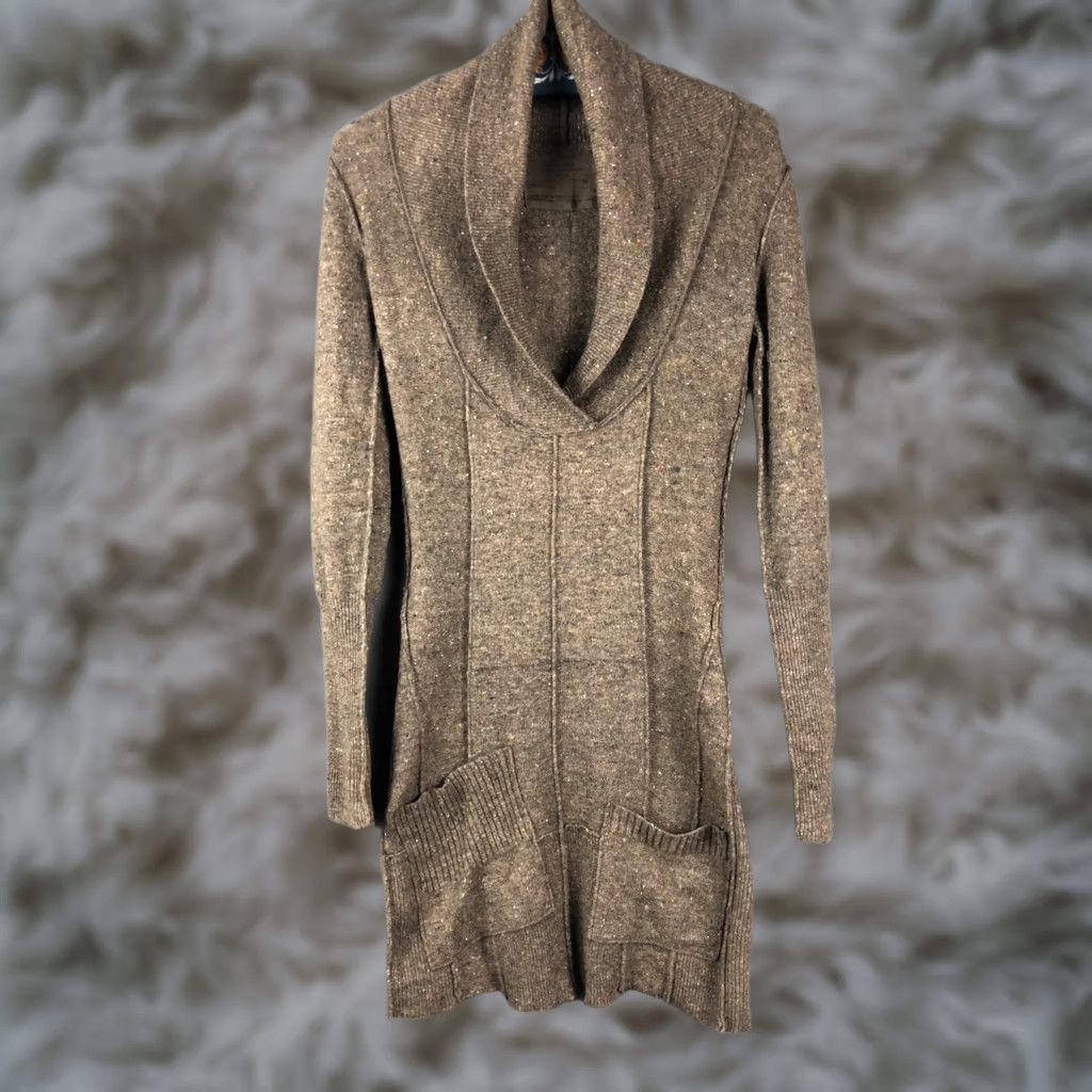 Allsaints AllSaints Pavo Dress Wool Brown Women Size 10 Size L / US 10 / IT 46 - 1 Thumbnail