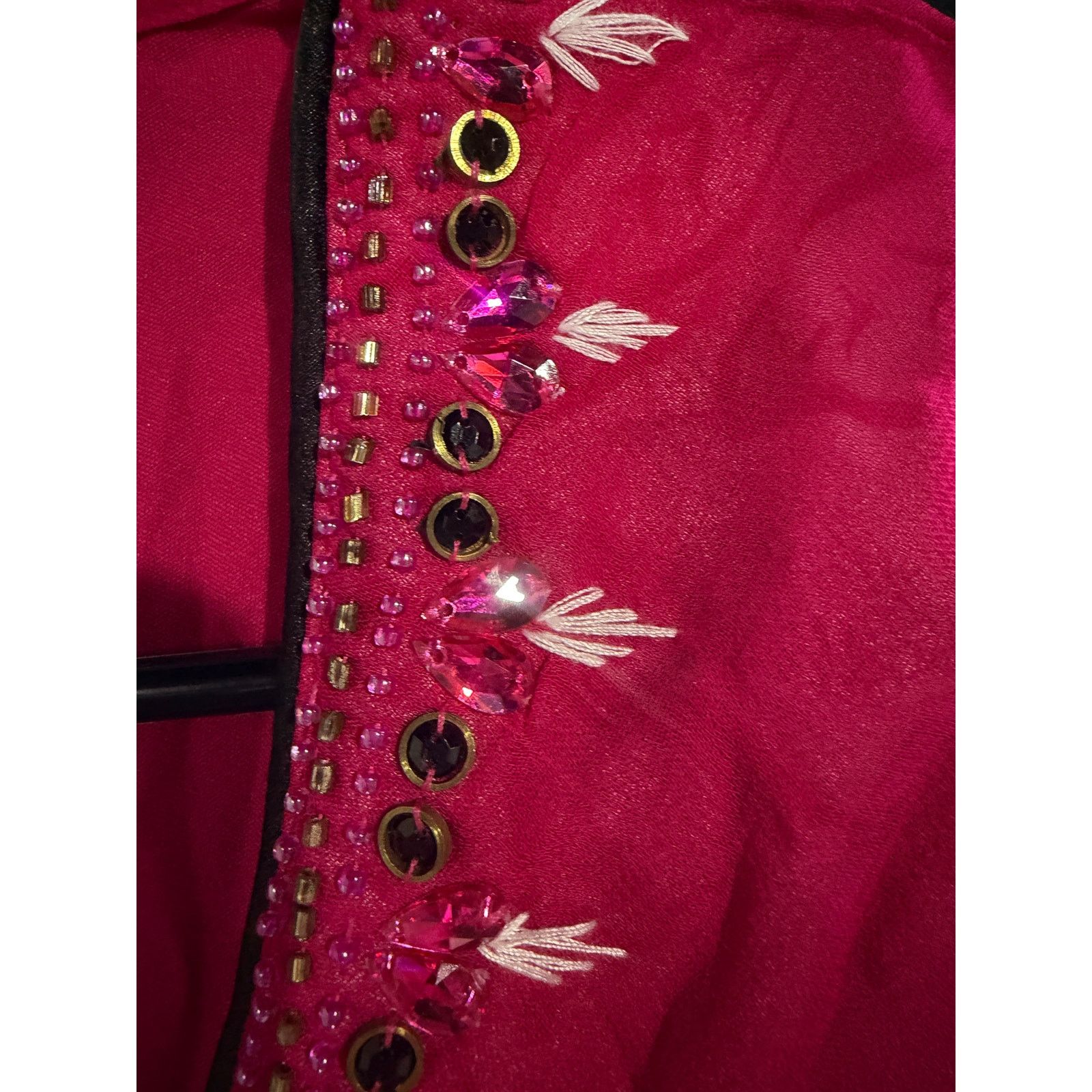 Other TARUNI INDIAN ETHNIC JEWELS PINK & WHITE BLING DRESS SZ L Size L / US 10 / IT 46 - 6 Thumbnail