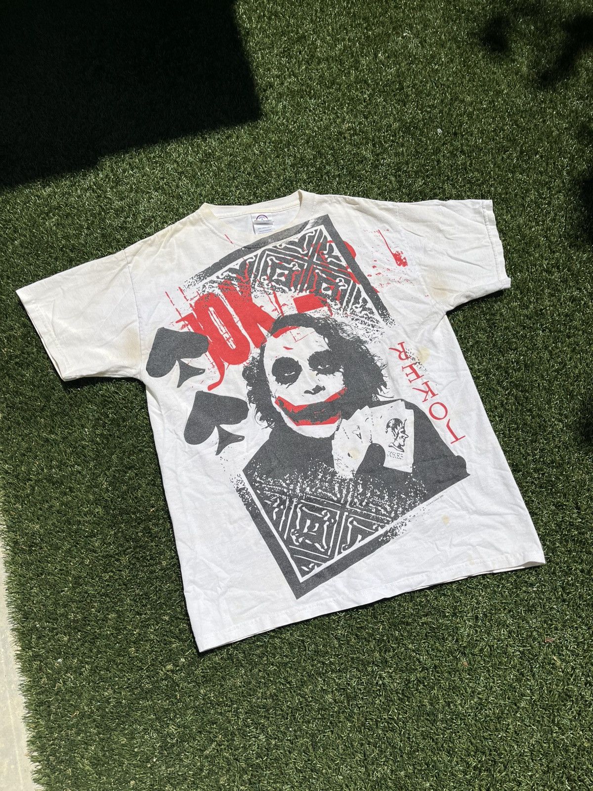 Vintage VTG 00’s The Dark Knight Joker White Tee Size US M / EU 48-50 / 2 - 2 Thumbnail