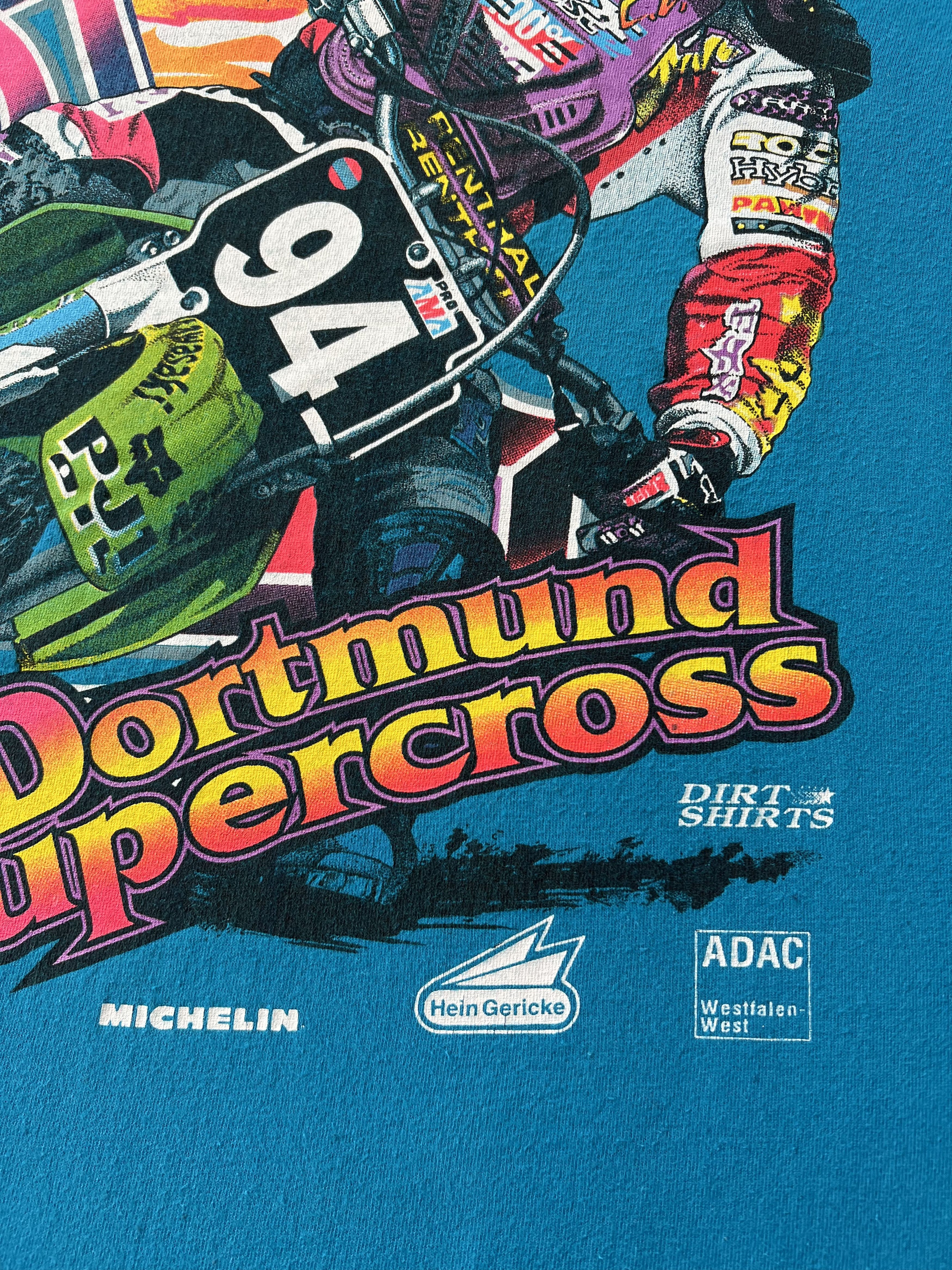 Vintage Vintage 90s Dortmund Supercross ADAC Moto Racing Long Sleeve Size US XL / EU 56 / 4 - 7 Thumbnail