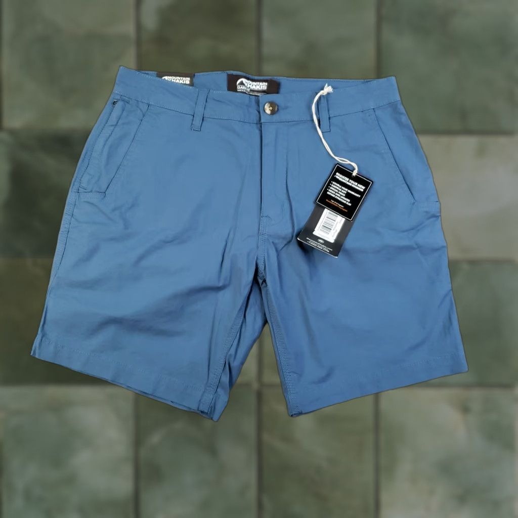 Mountain Khakis Mountain Khakis Shorts Mens Size 30 Blue Stretch Poplin Classic Fit 8" Inseam Size US 30 / EU 46 - 1 Thumbnail