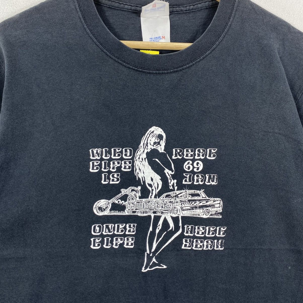 Vintage Vintage 90s Neighborhood Wild Side Skull Tee Size M Black Size US M / EU 48-50 / 2 - 4 Thumbnail