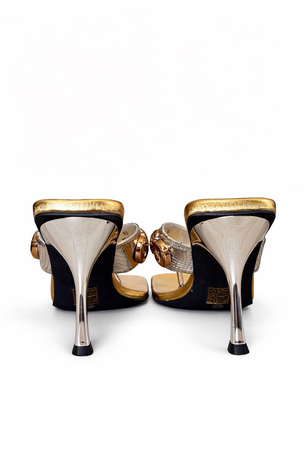 Jeffrey Campbell Jeffrey Campbell SIDORA Heels – Silver Snake Gold – Size 9.5 Size US 9.5 / IT 39.5 - 4 Thumbnail
