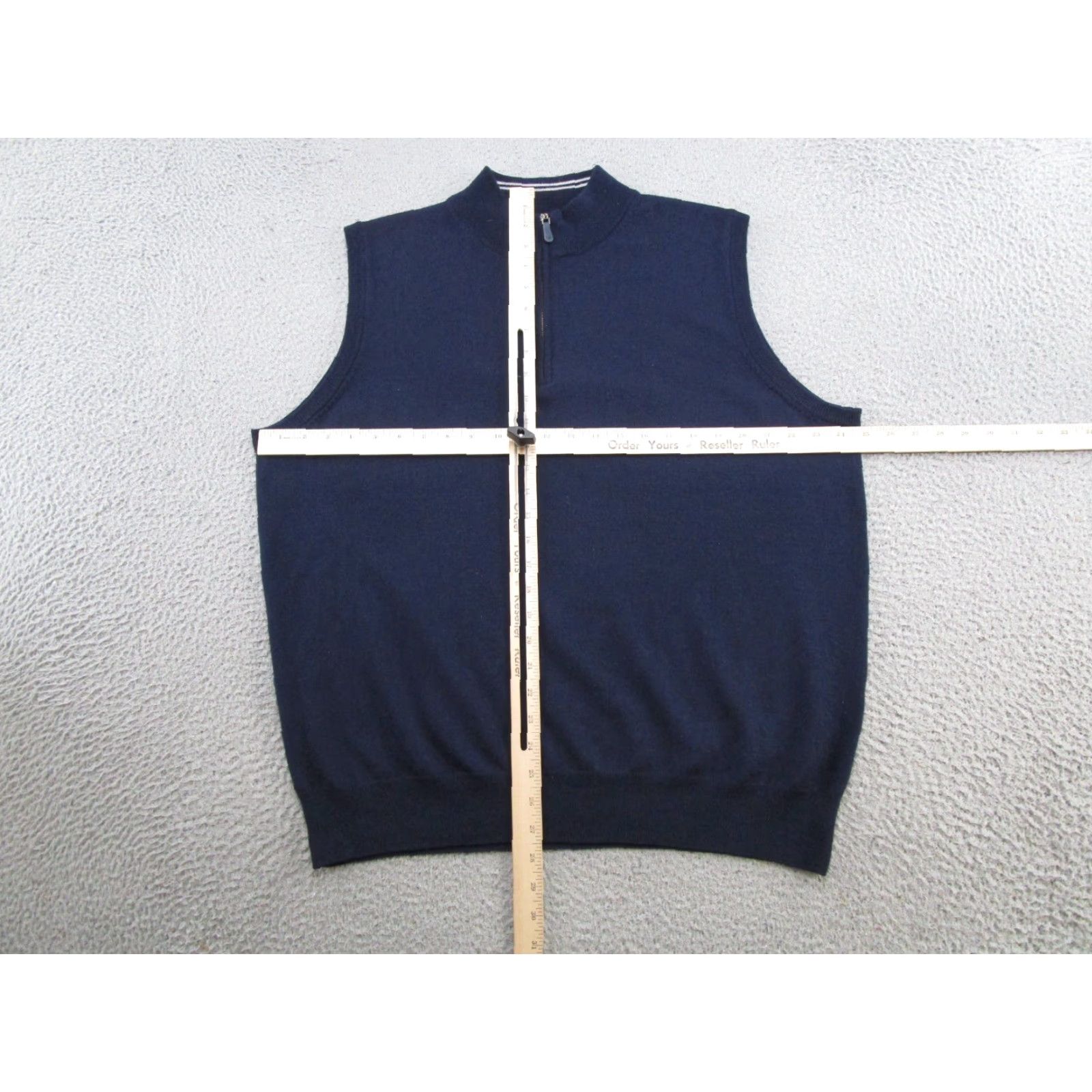 Peter Millar Peter Millar Vest 1/4 Zip Wool Blue Men’s XL Vest Size US XL / EU 56 / 4 - 4 Thumbnail