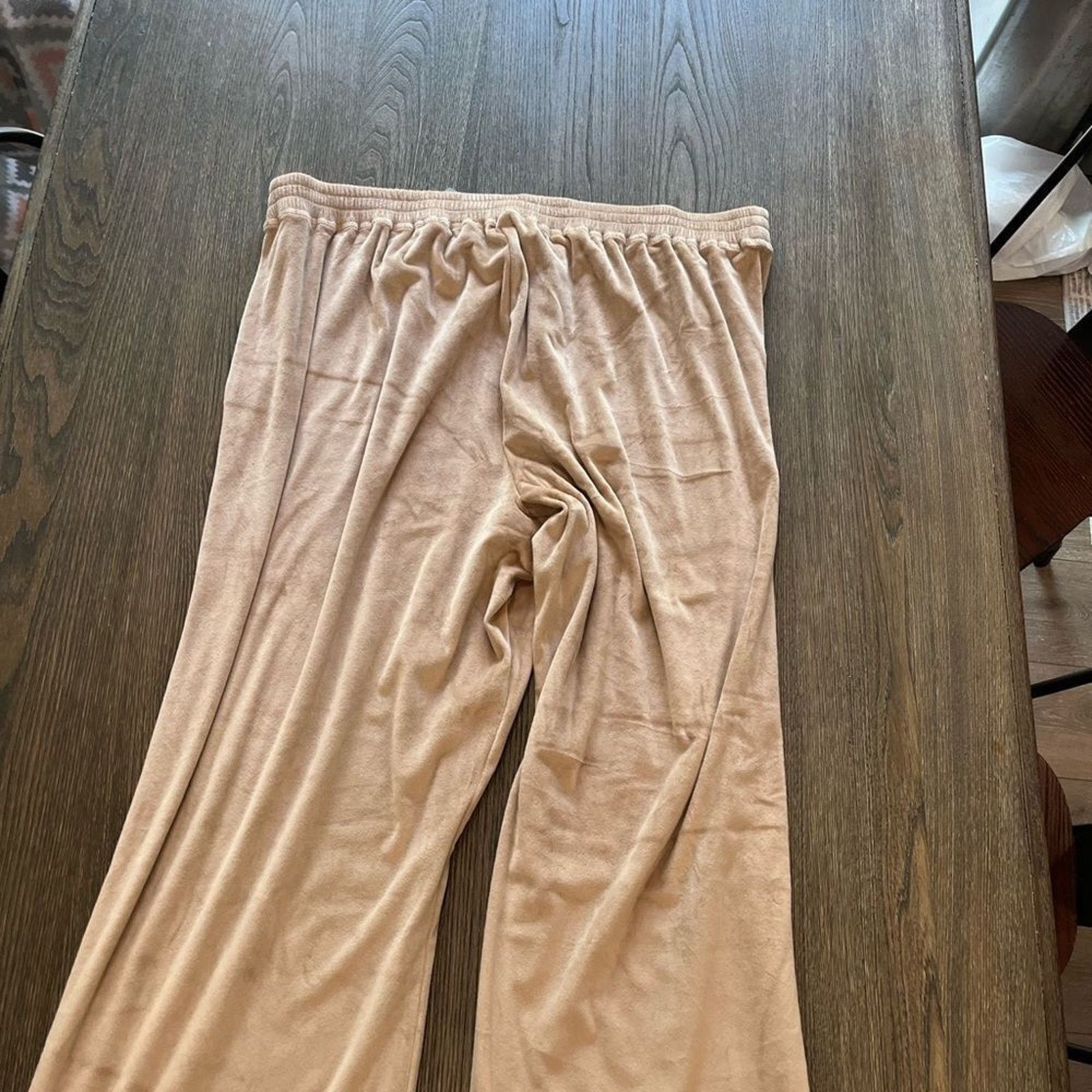 SKIMS NWT Skims Velour Track Pants Wide Leg Honey Size 3X Size 42" / US 20 - 5 Thumbnail
