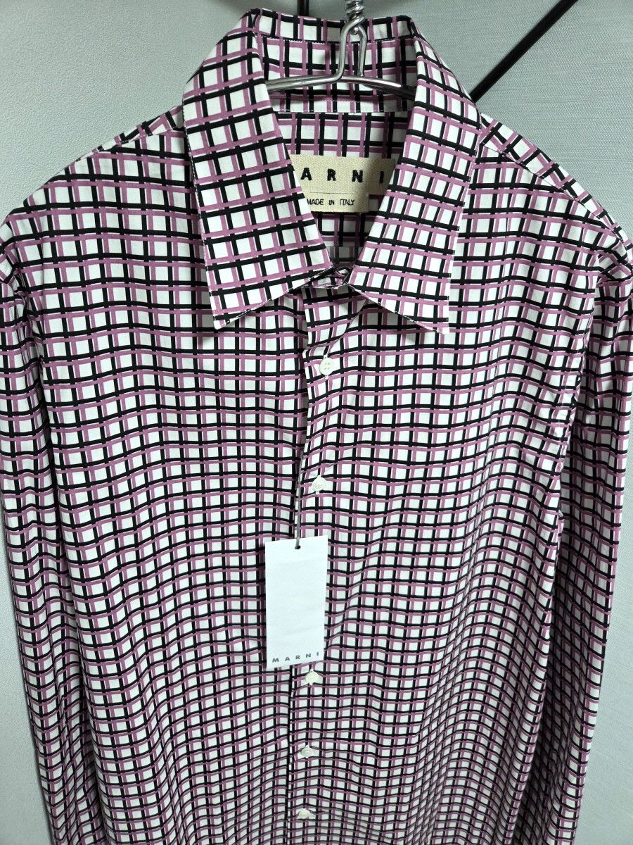 Marni Marni eclectic purple checked shirt Size US M / EU 48-50 / 2 - 3 Thumbnail