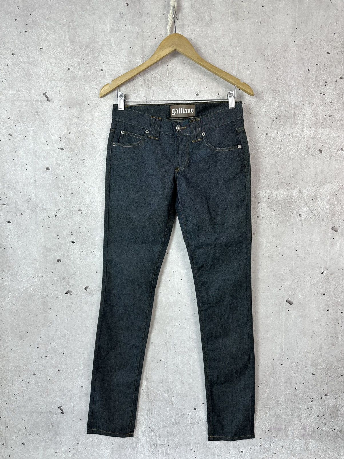 John Galliano NWT Galliano Vintage Made in Italy Dark Grey Women’s Jeans Size 26" / US 2 / IT 38 - 2 Thumbnail