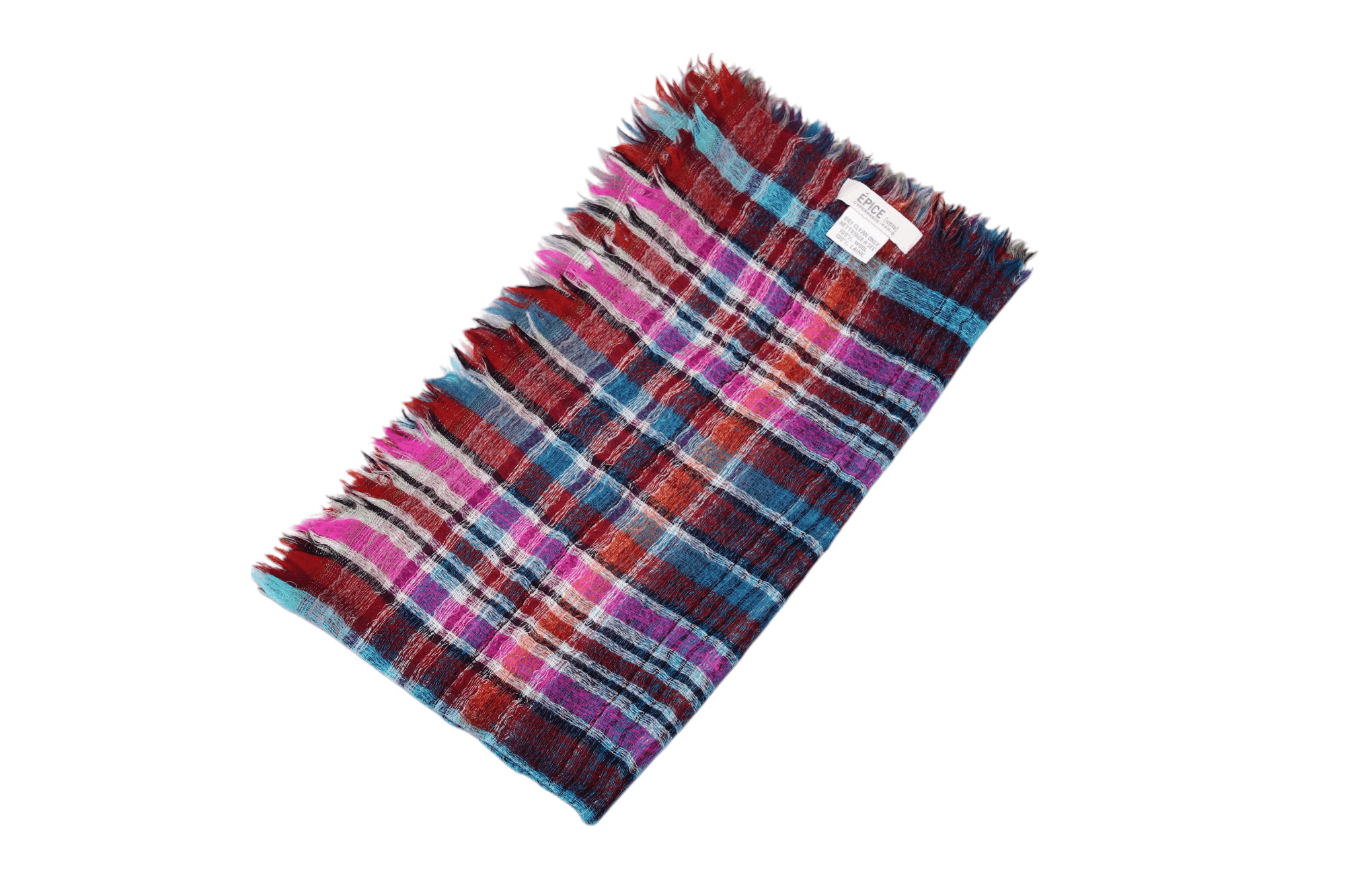Designer × Vintage VTG Epice Copenhague - Paris Plaid Woven Scarf 70x70cm Size ONE SIZE - 1 Thumbnail