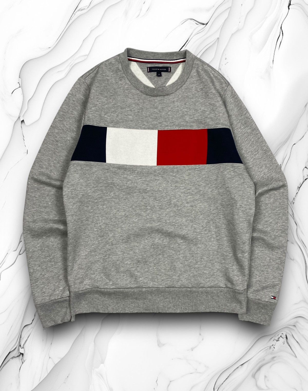 Tommy Hilfiger Tommy Hilfiger Big Logo Gray Sweatshirt Men’s Size M Size US M / EU 48-50 / 2 - 1 Thumbnail