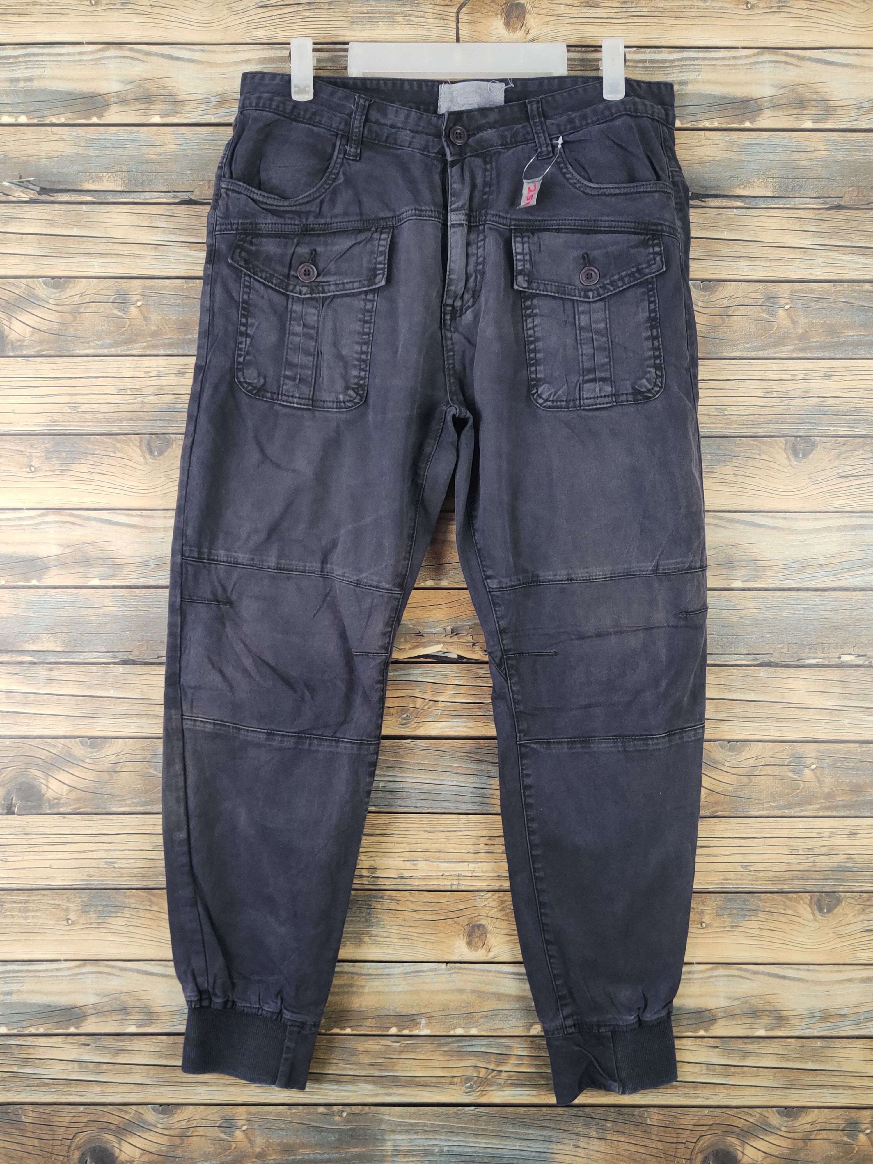 Japanese Brand DLL Jeanbank Gray Multipocket Tactical Jogger Pants #251 Size US 32 / EU 48 - 1 Thumbnail