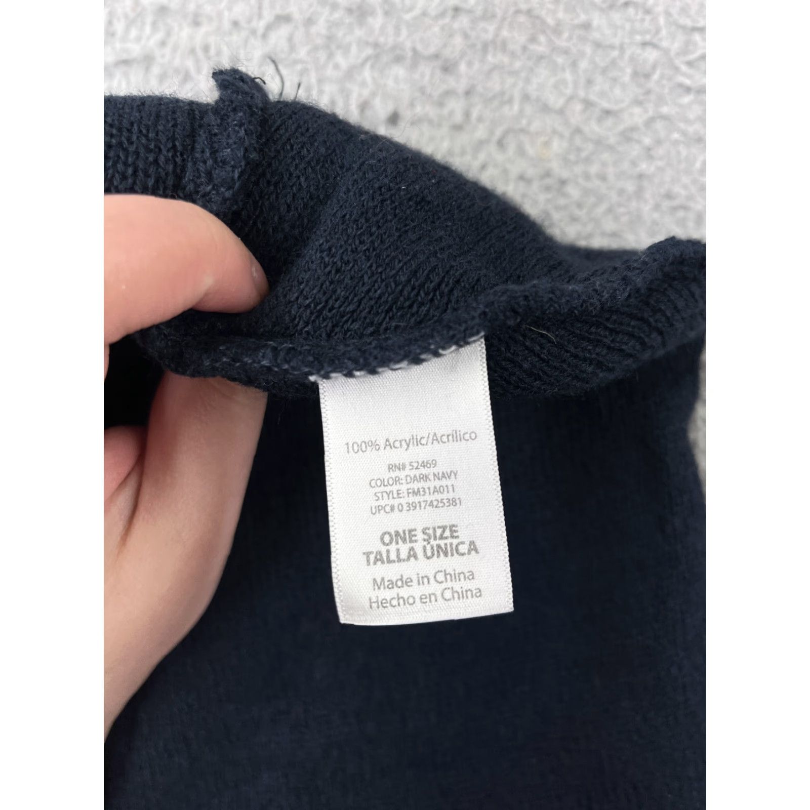 Walmart Walmart Beanie Hat Unisex Adult One Size Navy Blue Knit 100% Acrylic Ski Winter Size ONE SIZE - 5 Thumbnail