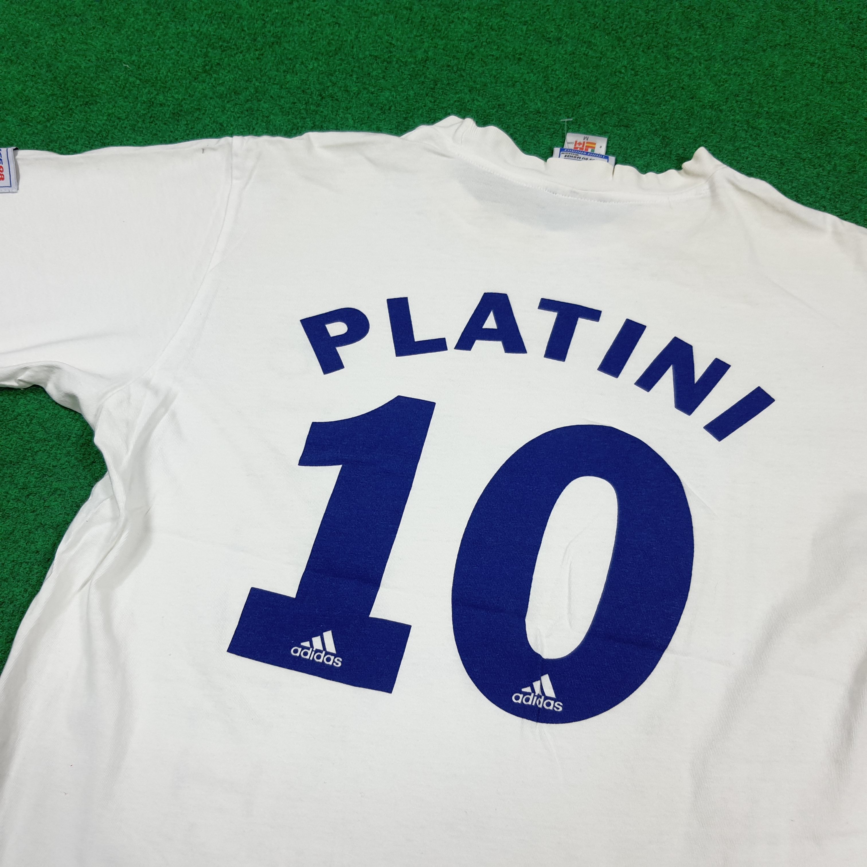Adidas Vintage 90s Adidas Michel Platini France Tshirt C294N19 Size US M / EU 48-50 / 2 - 4 Thumbnail