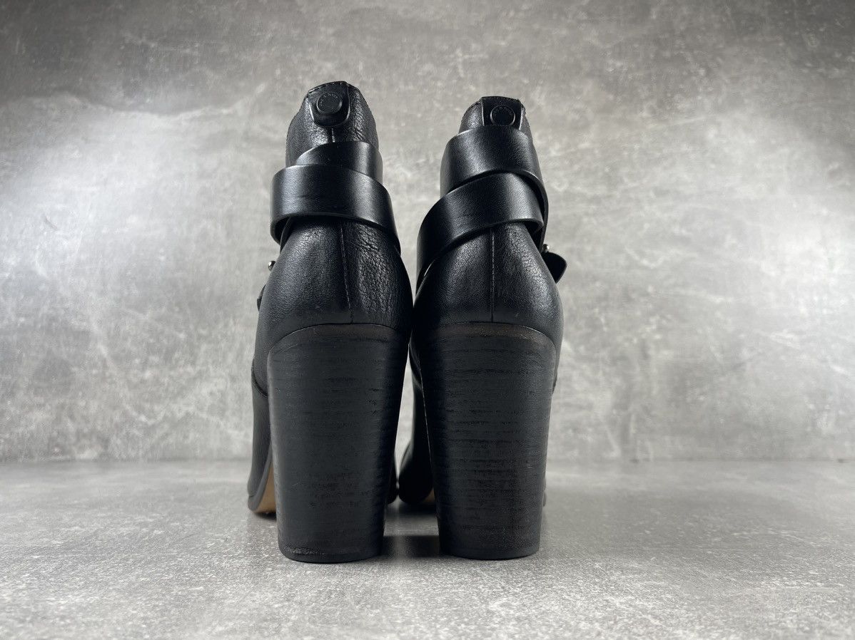Rag & Bone Rag & Bone Avant Garde Black Leather Strap Ankle Boots Heel Size US 9 / IT 39 - 6 Thumbnail