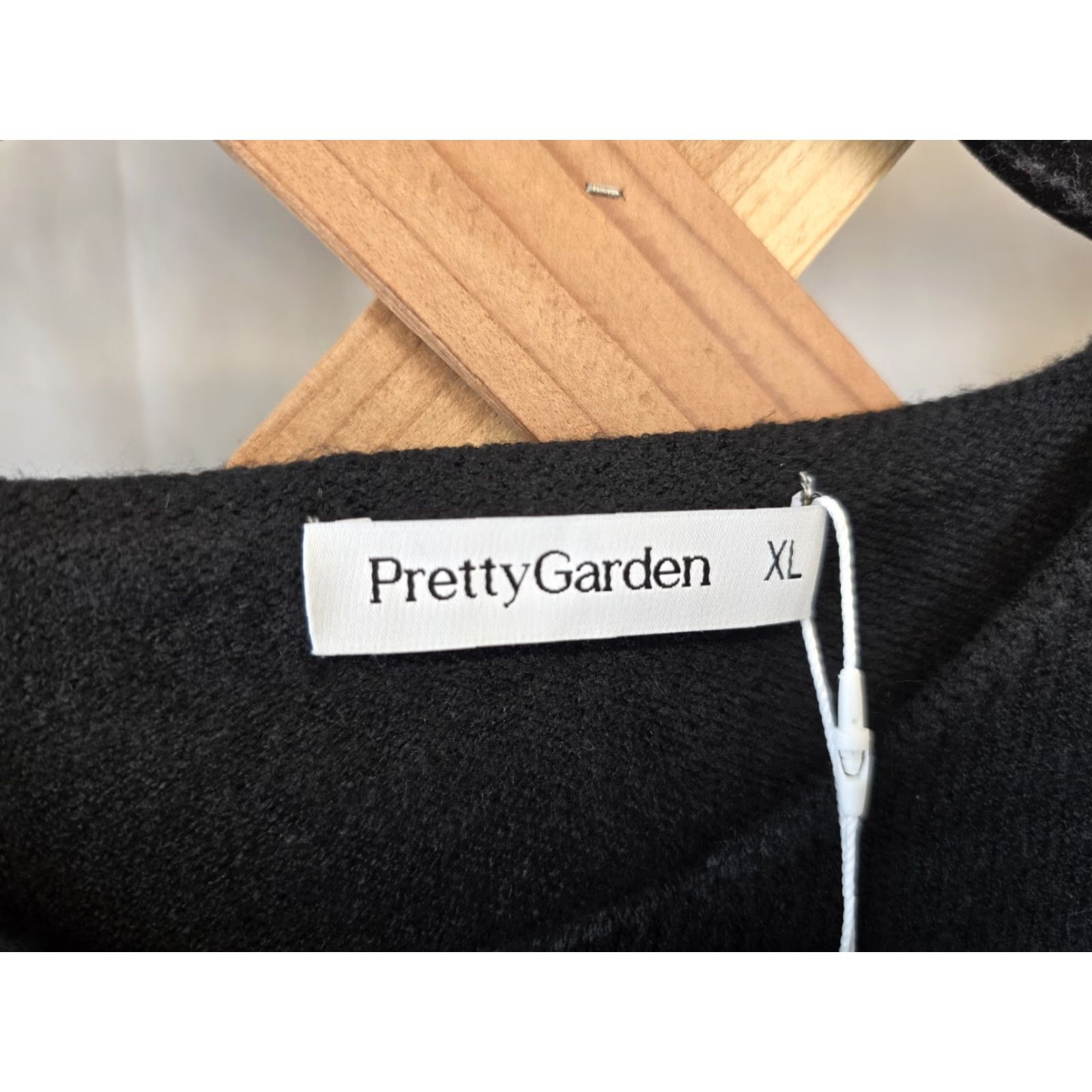 Vintage PrettyGarden Cardigan Sweater - Bow Tie Front Long Sleeve - Sz XL - Black - Women’s Clothing Size XL / US 12-14 / IT 48-50 - 5 Thumbnail