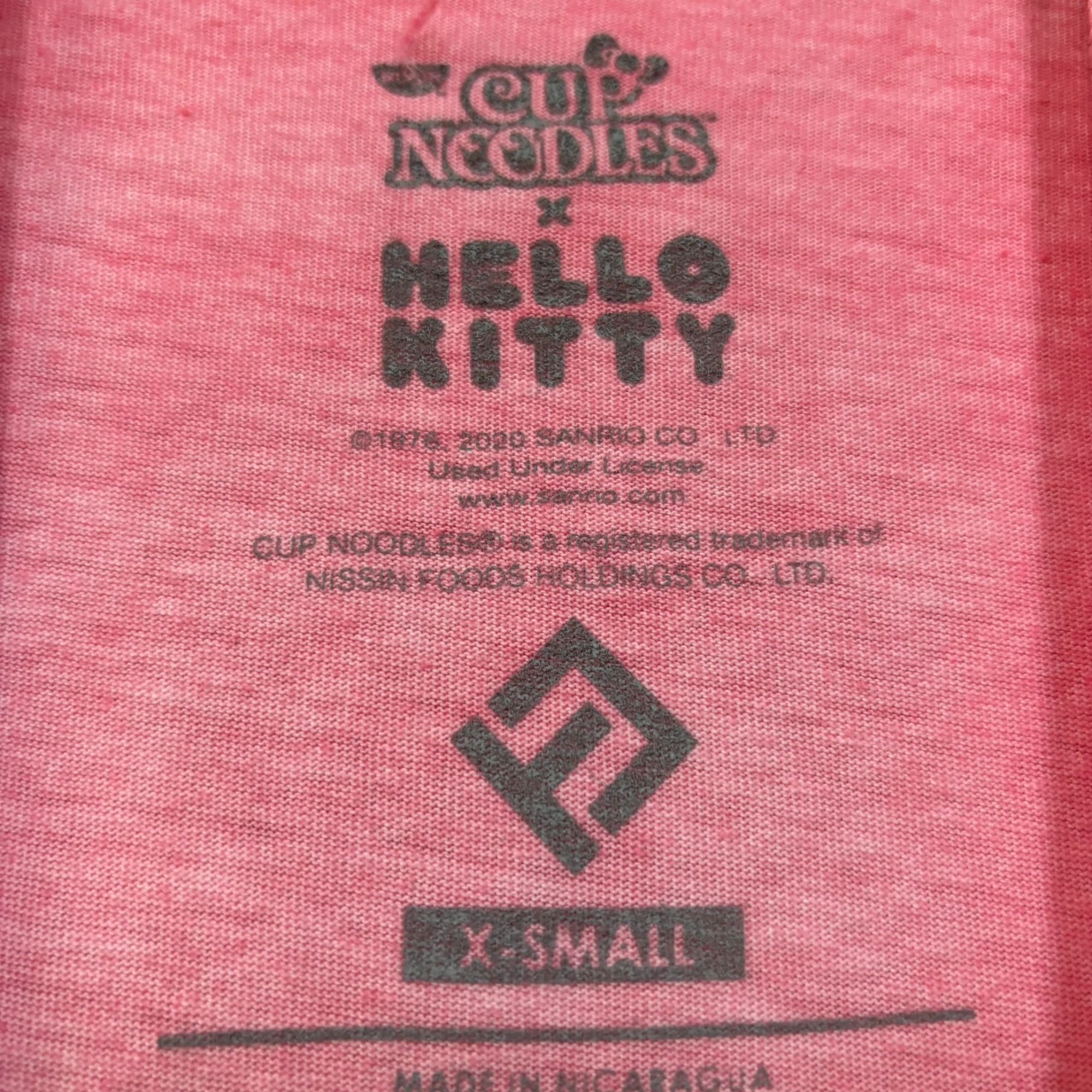 Other Sanrio Hello Kitty x Nissin Cup Noodles Pink T-Shirt Extra S Size XS / US 0-2 / IT 36-38 - 4 Thumbnail