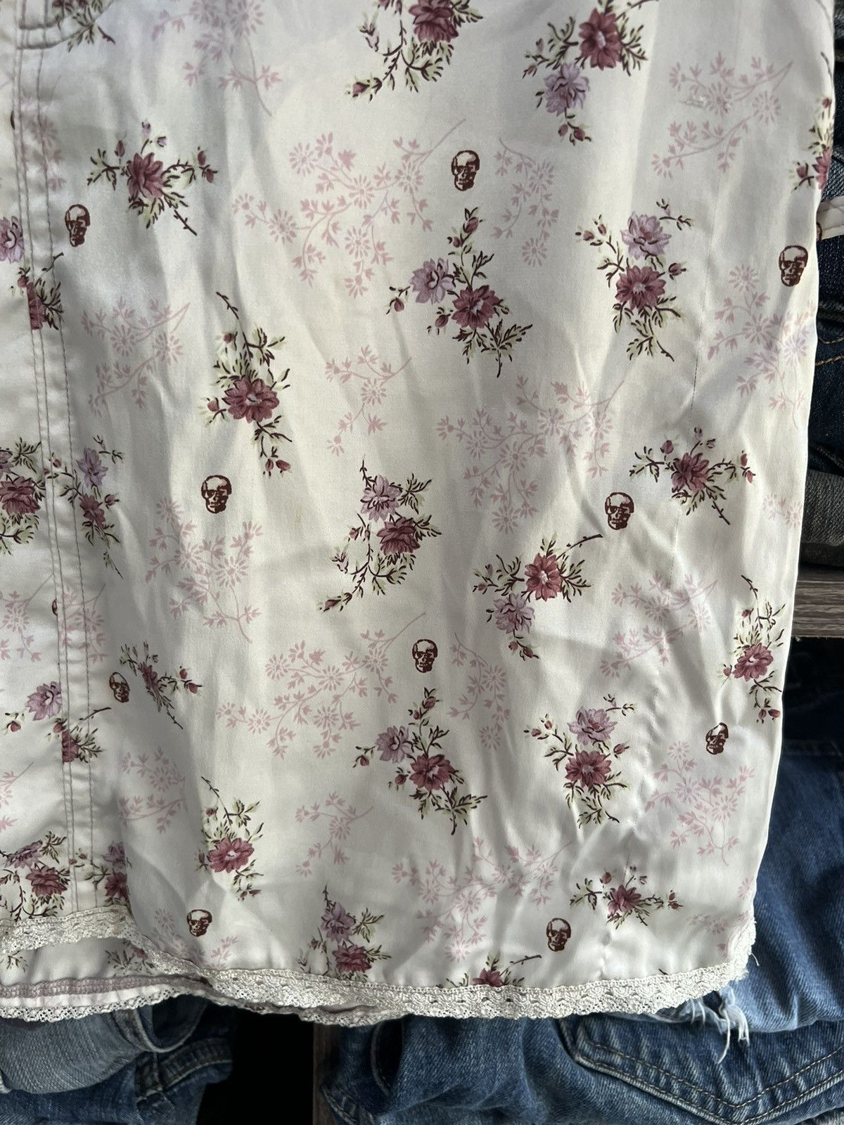 Hysteric Glamour 🔥Rare Fullprint Floral Skulls Hysteric Glamour Cargo Skirt Size 31" - 7 Thumbnail