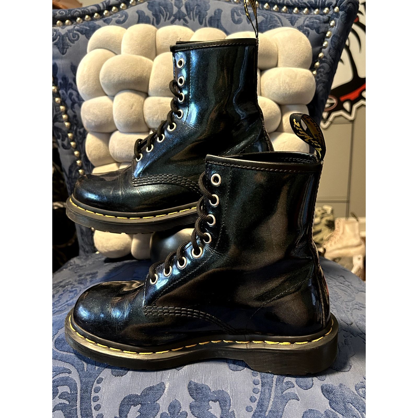 Dr. Martens Dr Martens 1460 Teal Patent Leather size 7/EU 38 Size US 7 / IT 37 - 2 Thumbnail