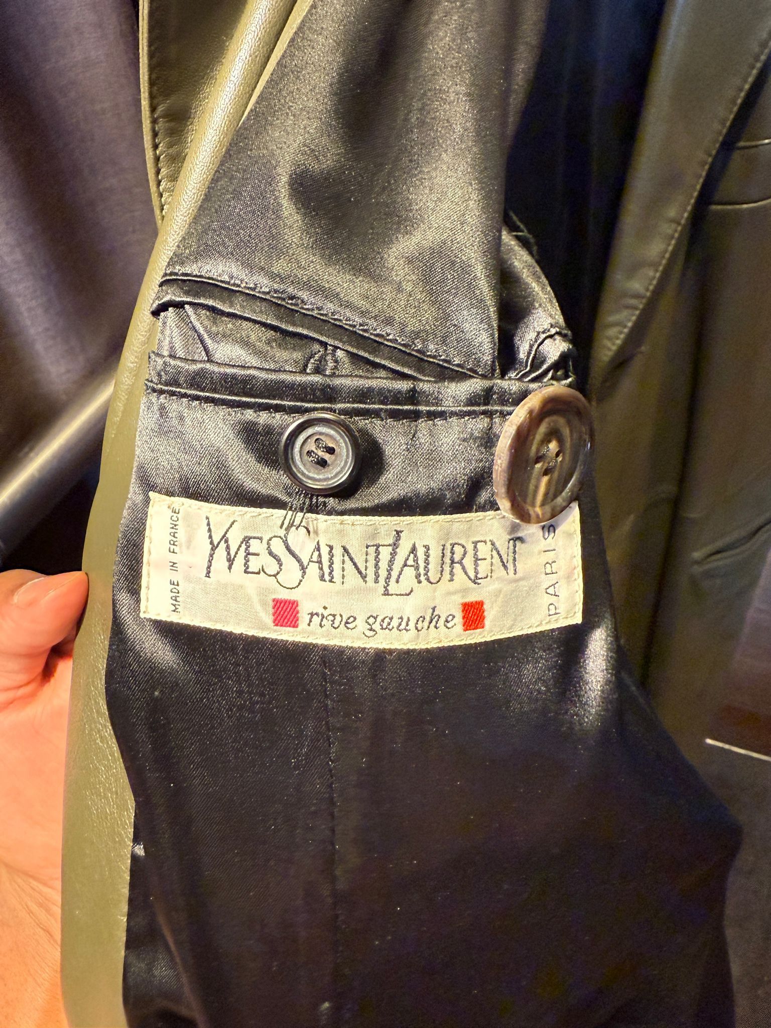 Yves Saint Laurent Yves Saint Laurent Gauche Vintage Leather Sleeveless Coat Size US M / EU 48-50 / 2 - 6 Thumbnail